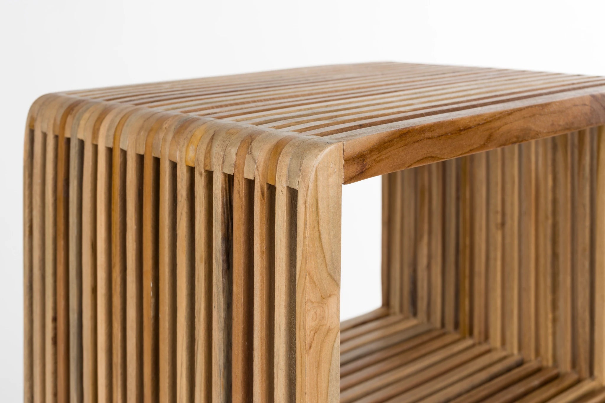Djia Brown Teak Wood Display Unit