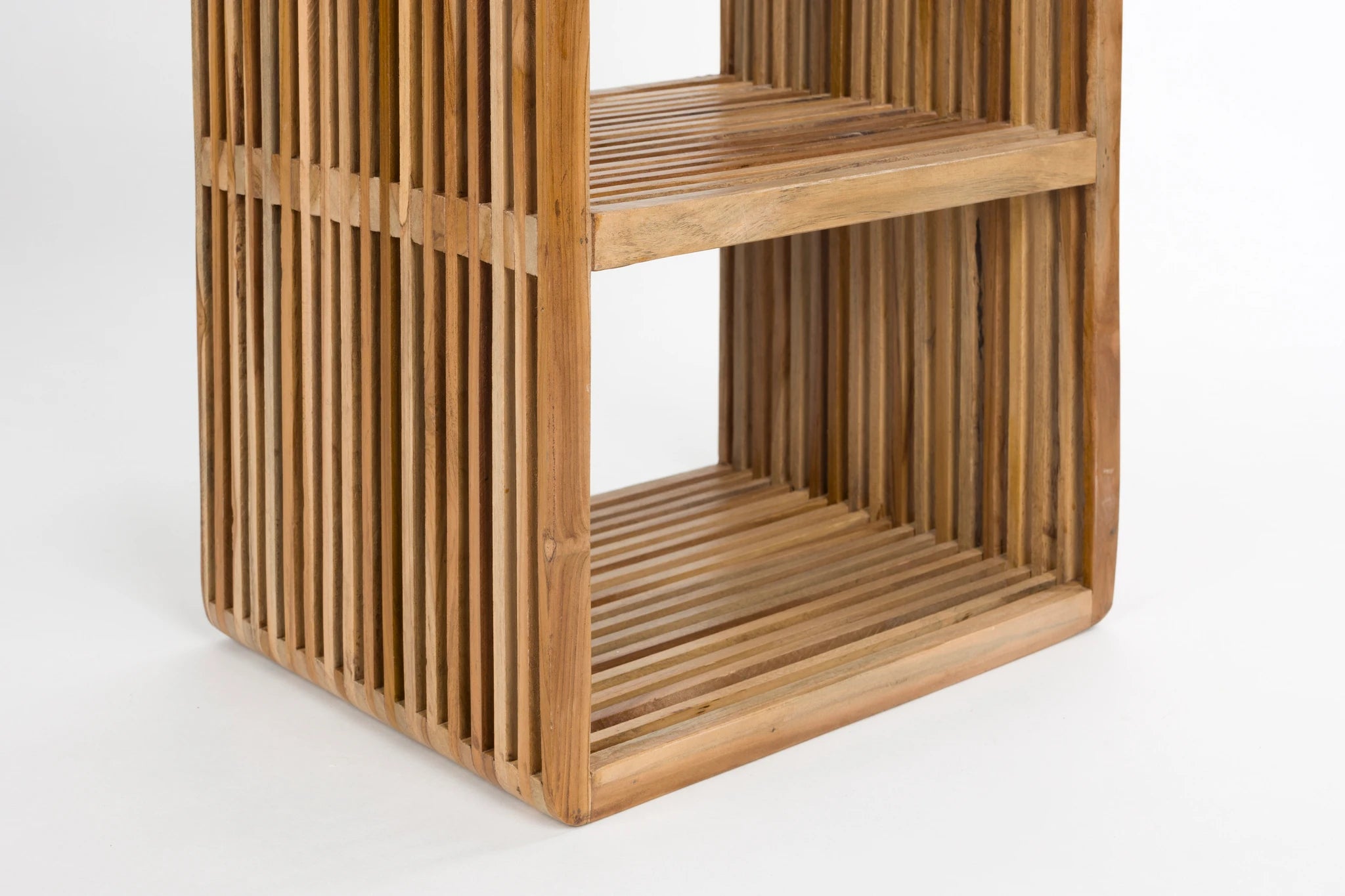Djia Brown Teak Wood Display Unit