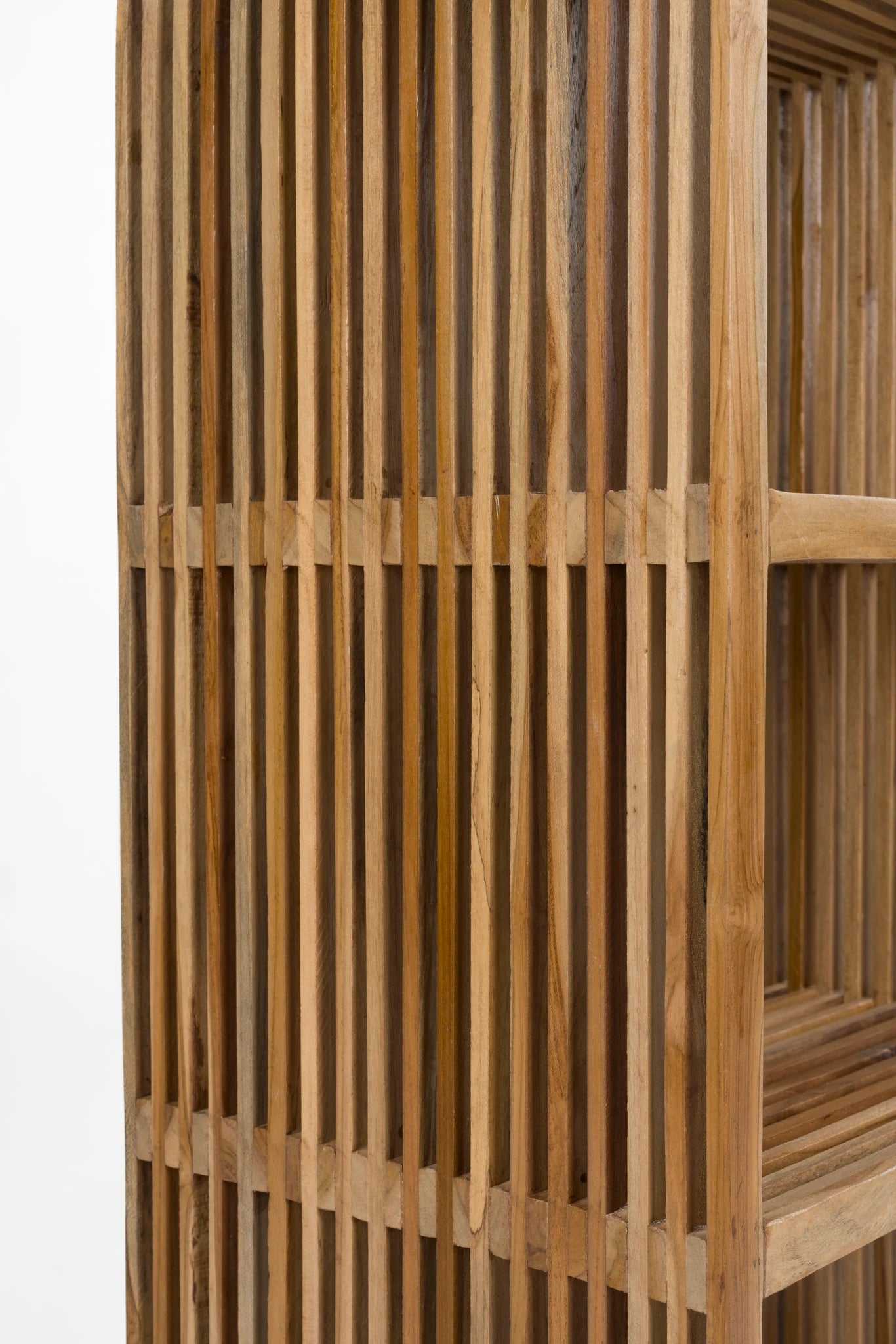 Djia Brown Teak Wood Display Unit
