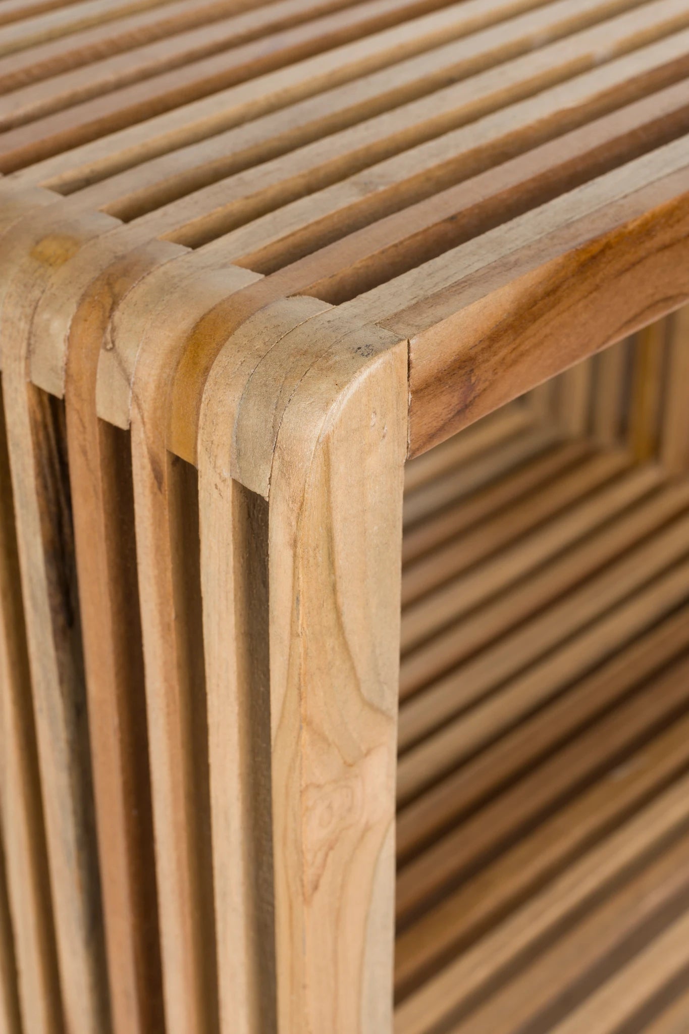 Djia Brown Teak Wood Display Unit