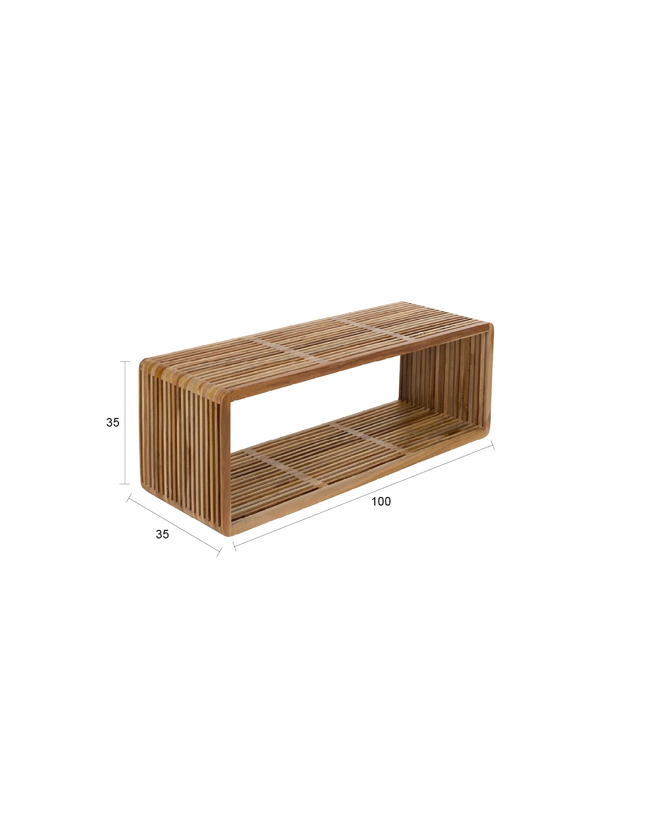 Djia Brown Teak Wood Coffee Table
