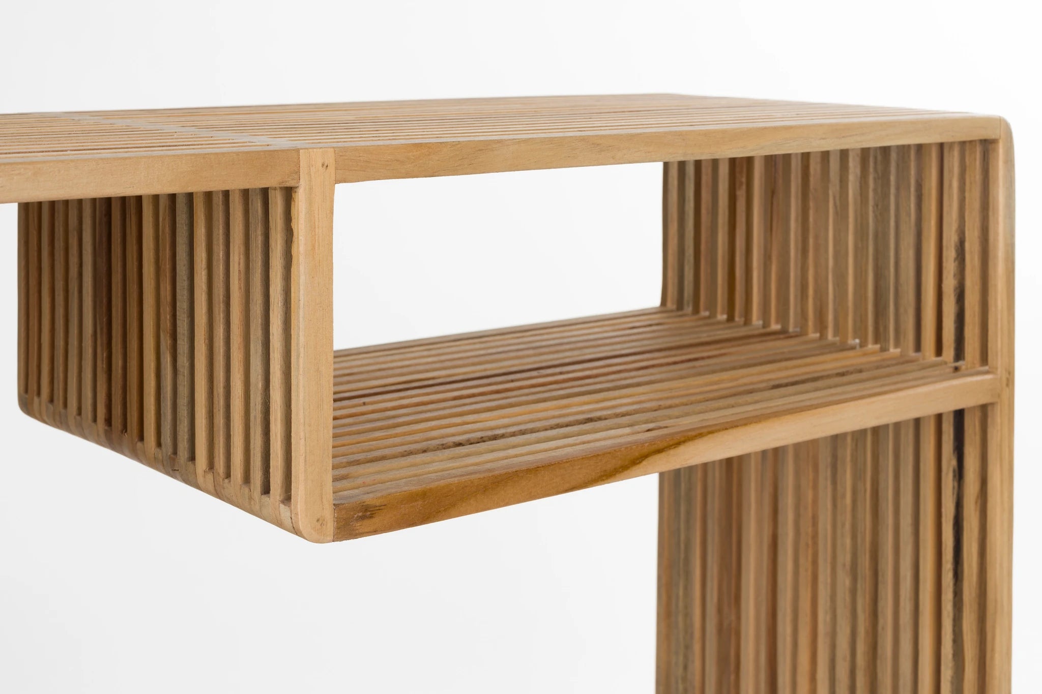 Djia Brown Teak Wood Console Table