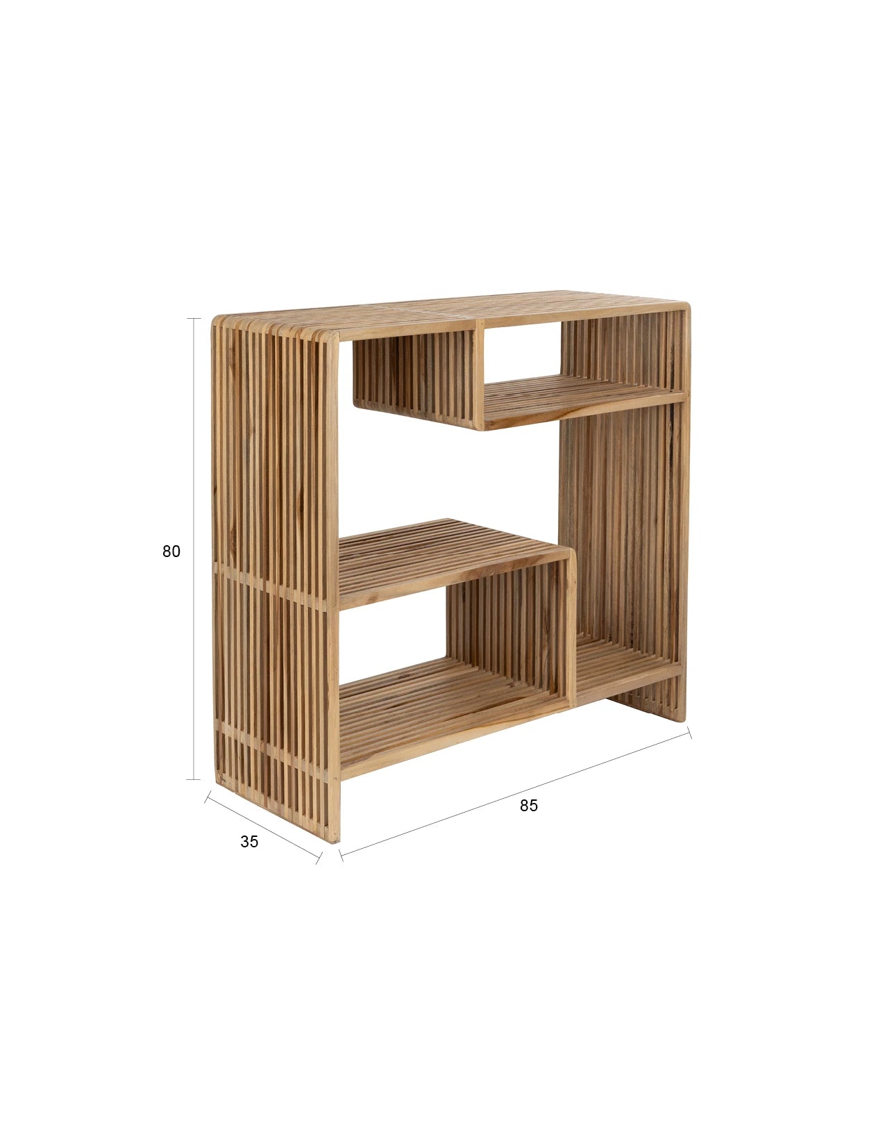 Djia Brown Teak Wood Console Table