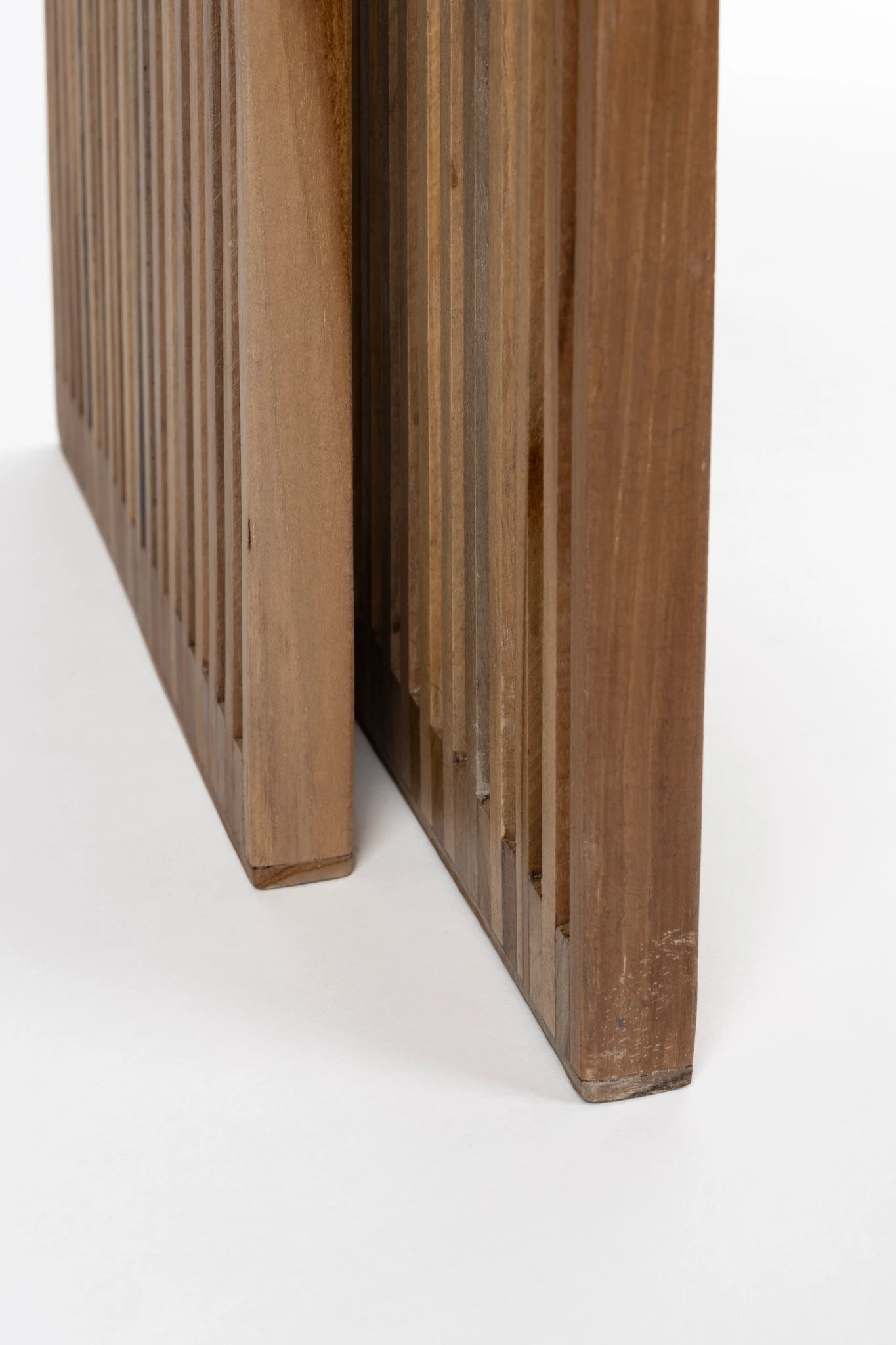 Set of 2 Djia Brown Teak Wood Coffee Tables