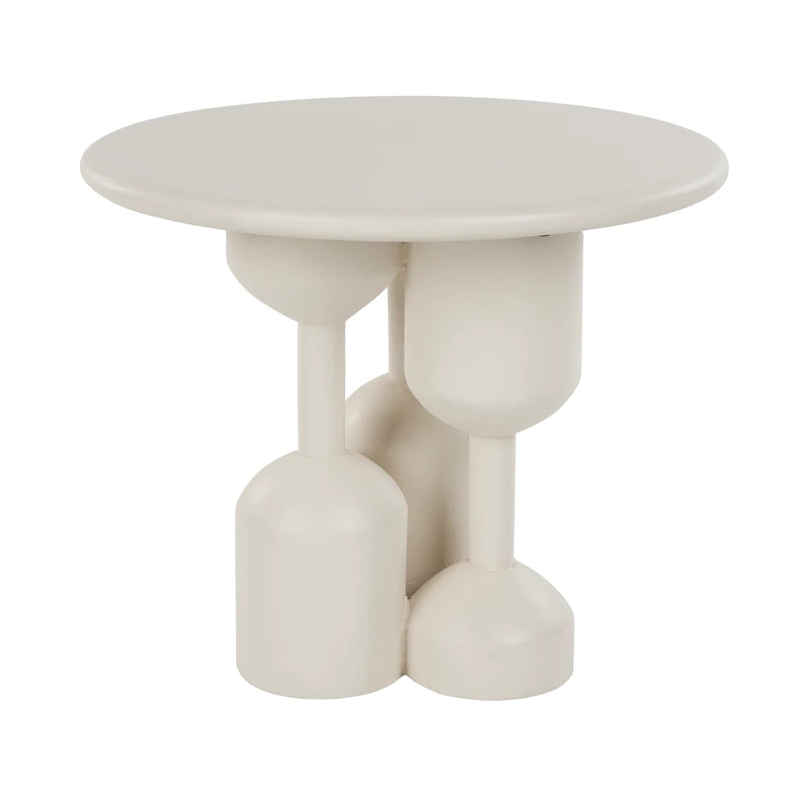 Dec Beige Wood Side Table Small