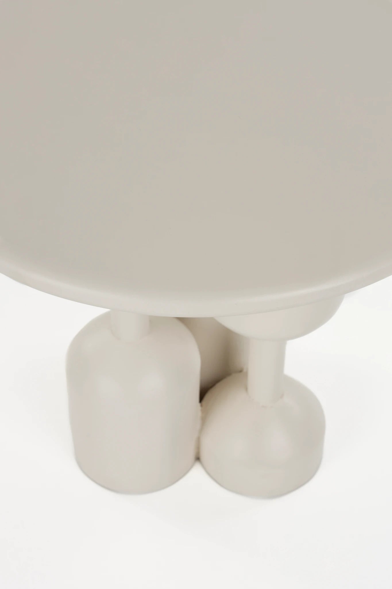Dec Beige Wood Side Table Small