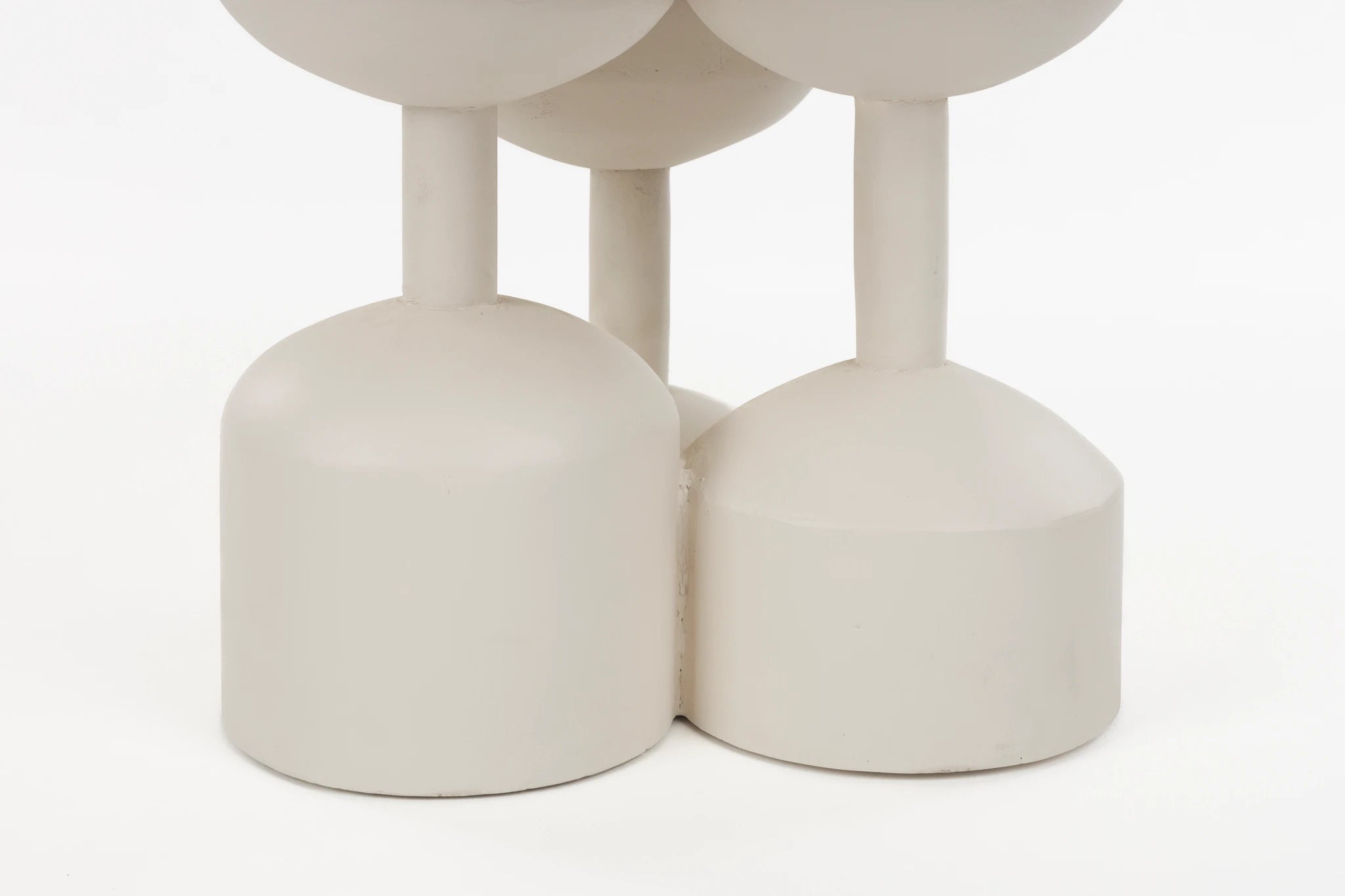 Dec Beige Wood Side Table Medium