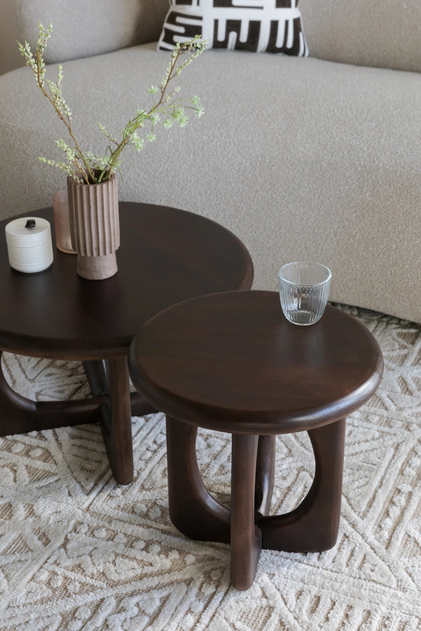 Jani Brown Mango Wood Side Table