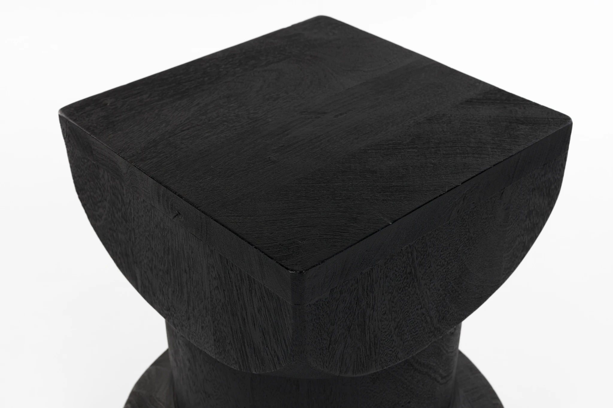 Rea Black Mango Wood Side Table