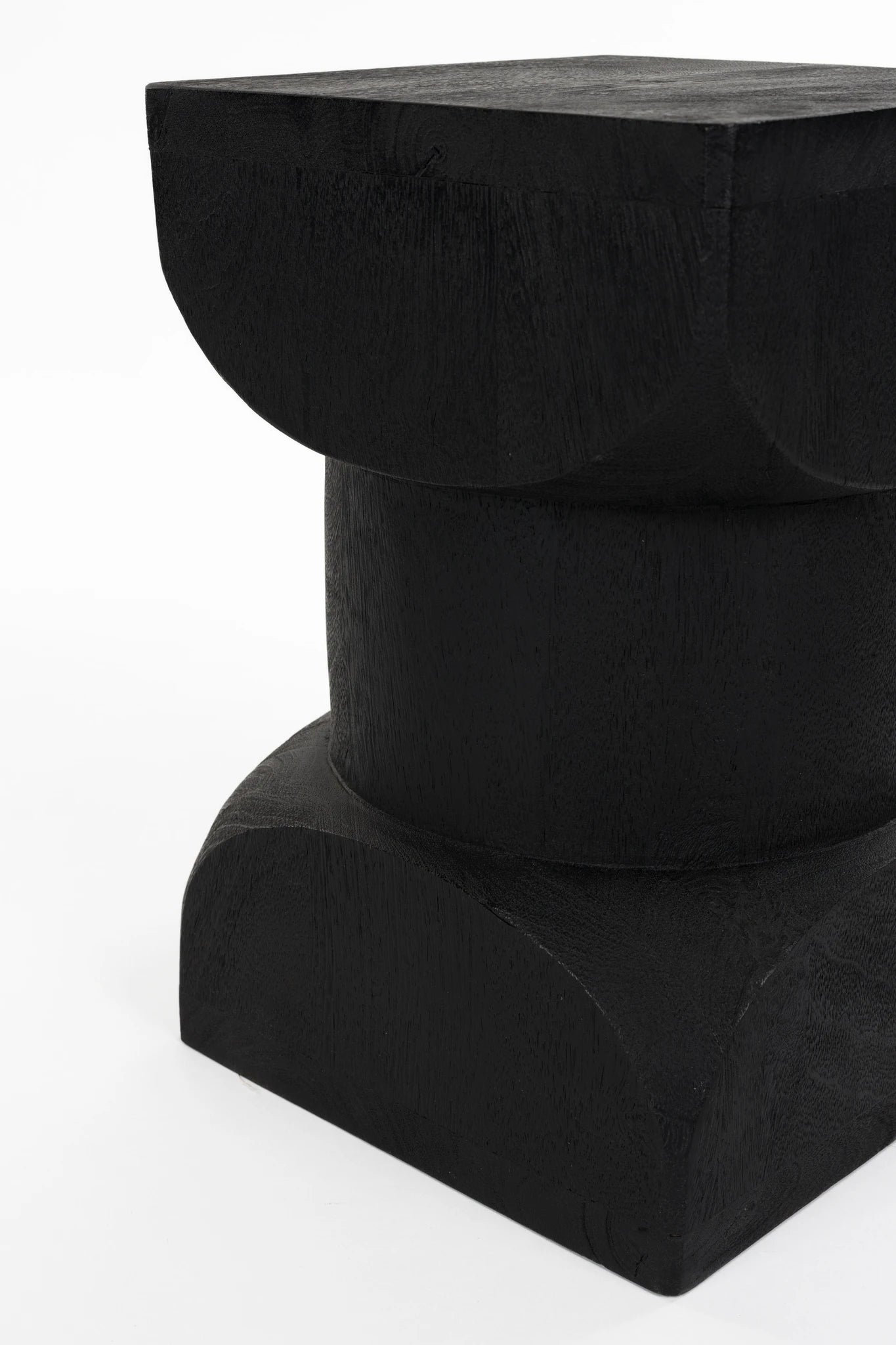 Rea Black Mango Wood Side Table
