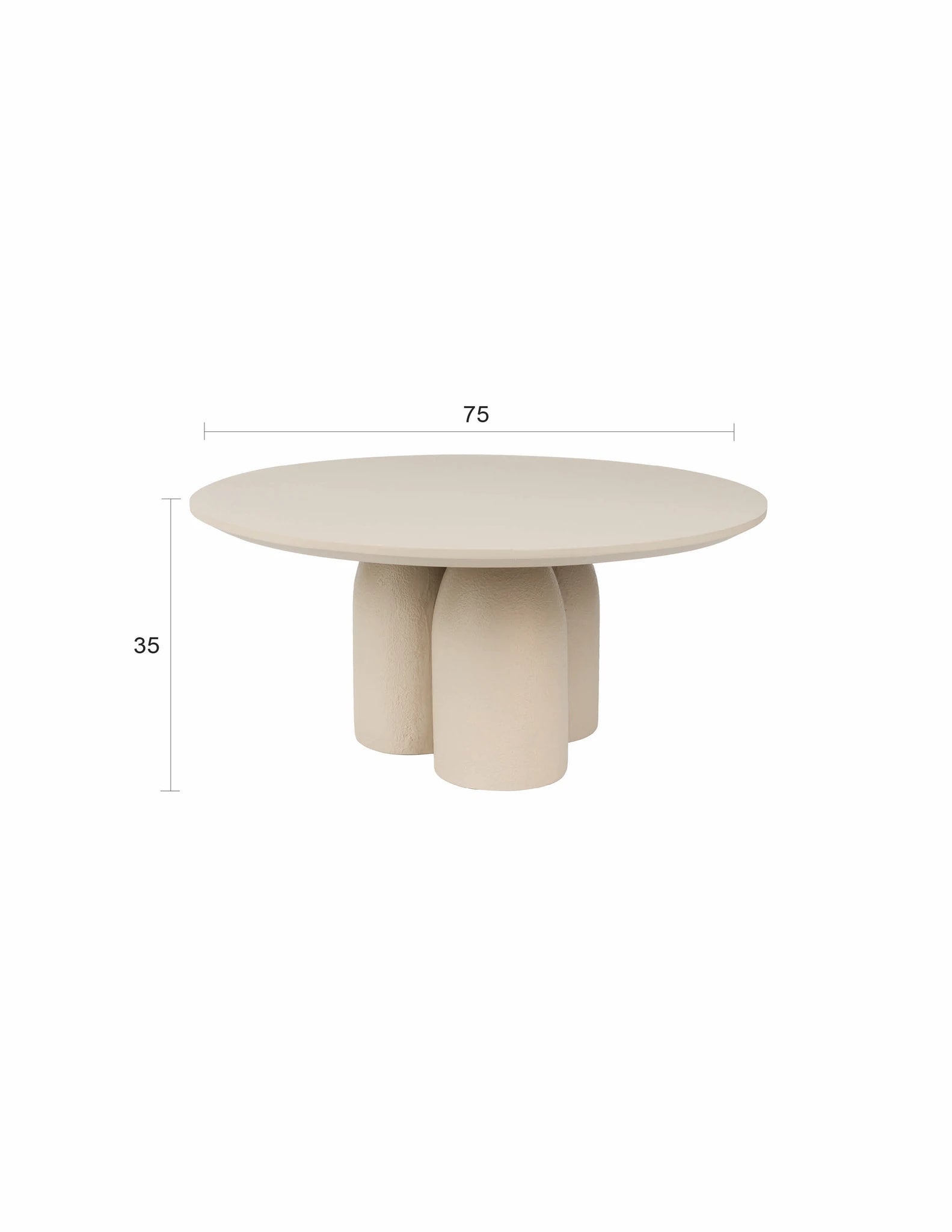 Ces Beige Wood Coffee Table
