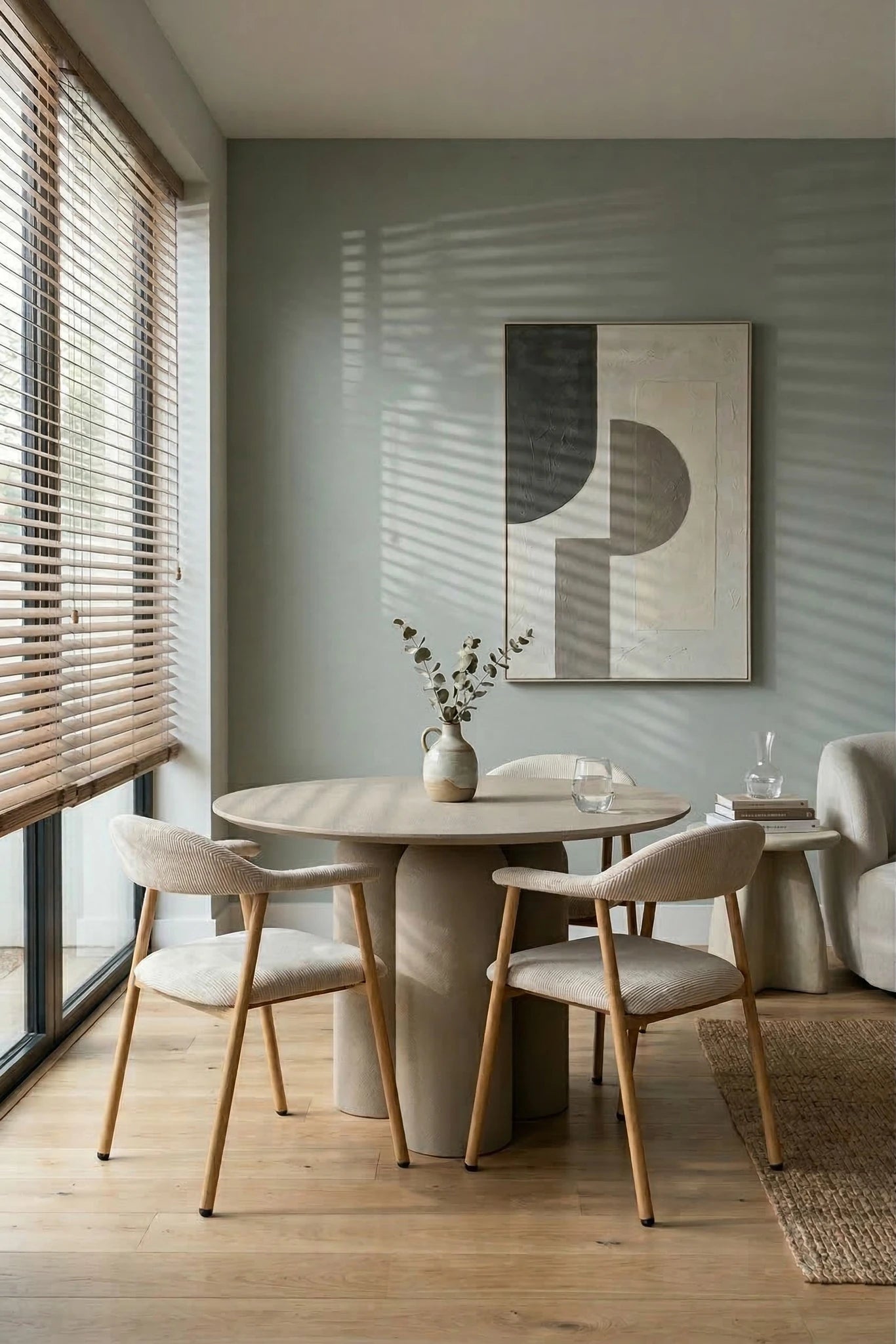 Ces Beige Wood Dining Table