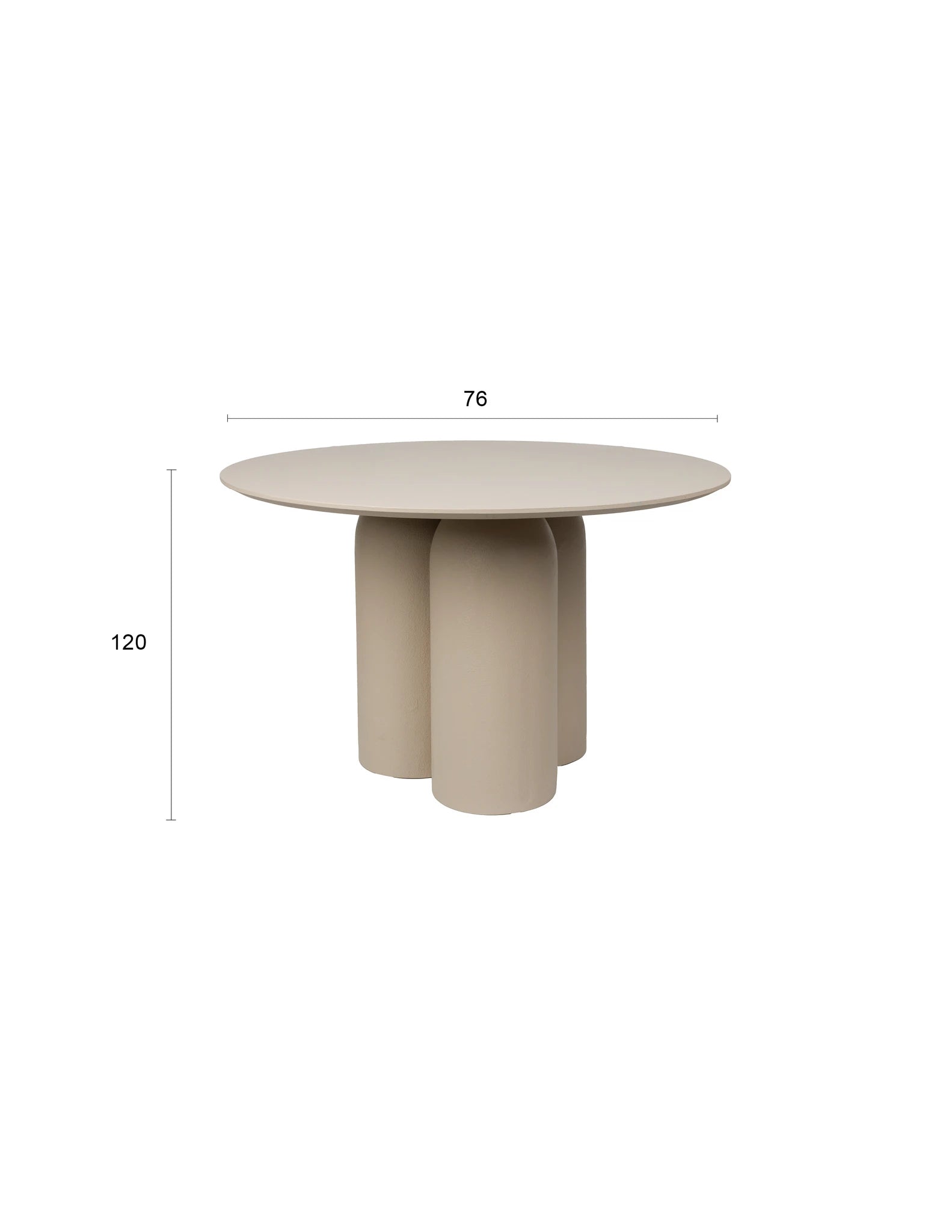 Ces Beige Wood Dining Table