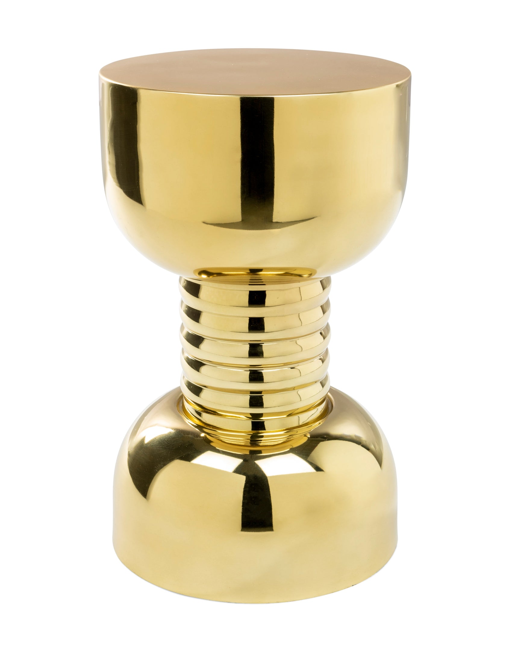 Bold Monkey Gonna Make You Sweat Gold Stool Side Table