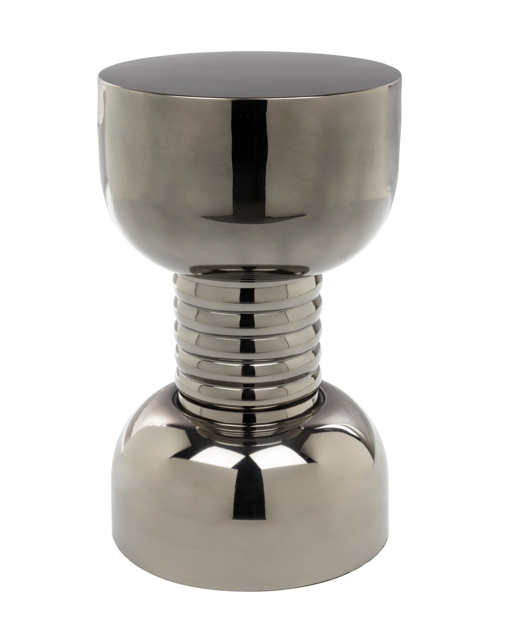 Bold Monkey Gonna Make You Sweat Chrome Stool Side Table