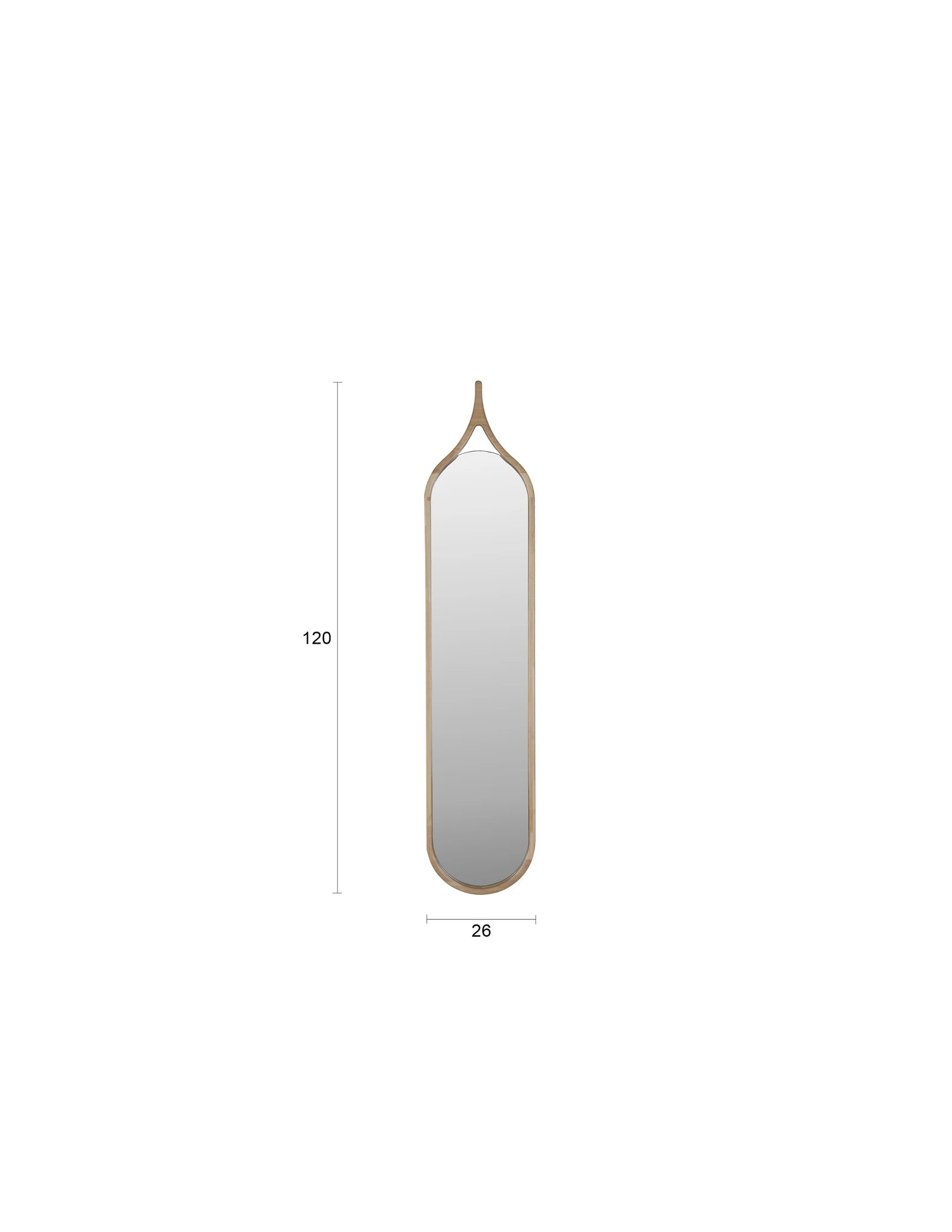 Thun Black Aluminium Oval Mirror