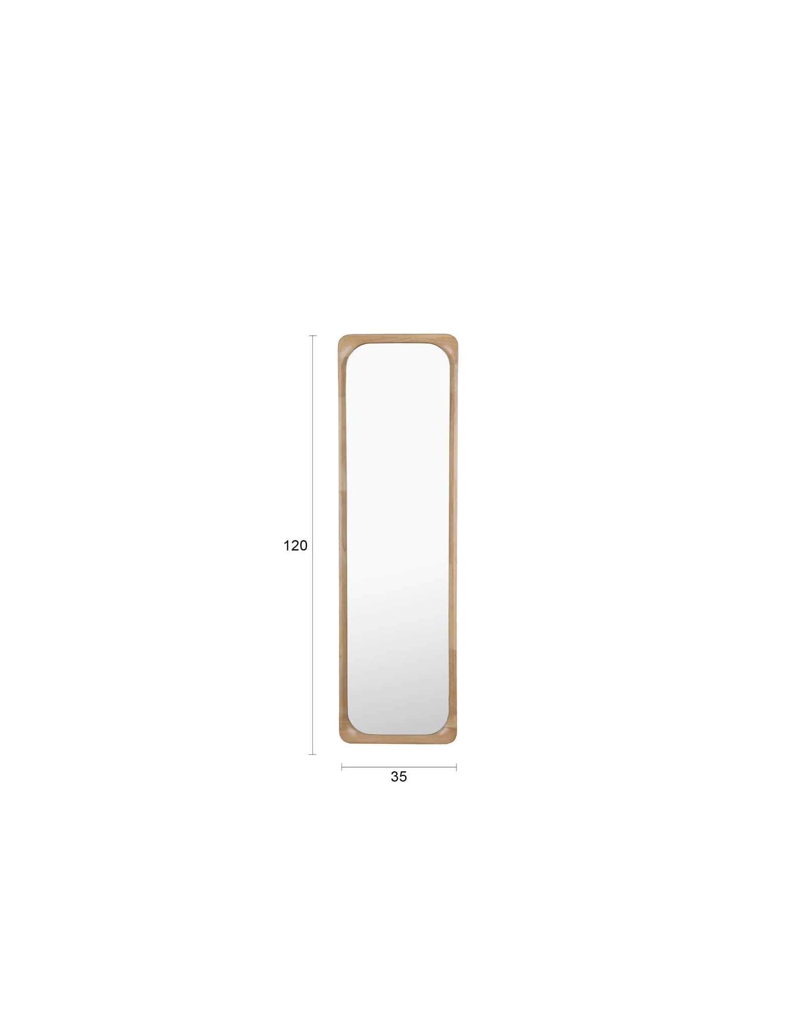 Thun Natural Wood Rectangular Mirror