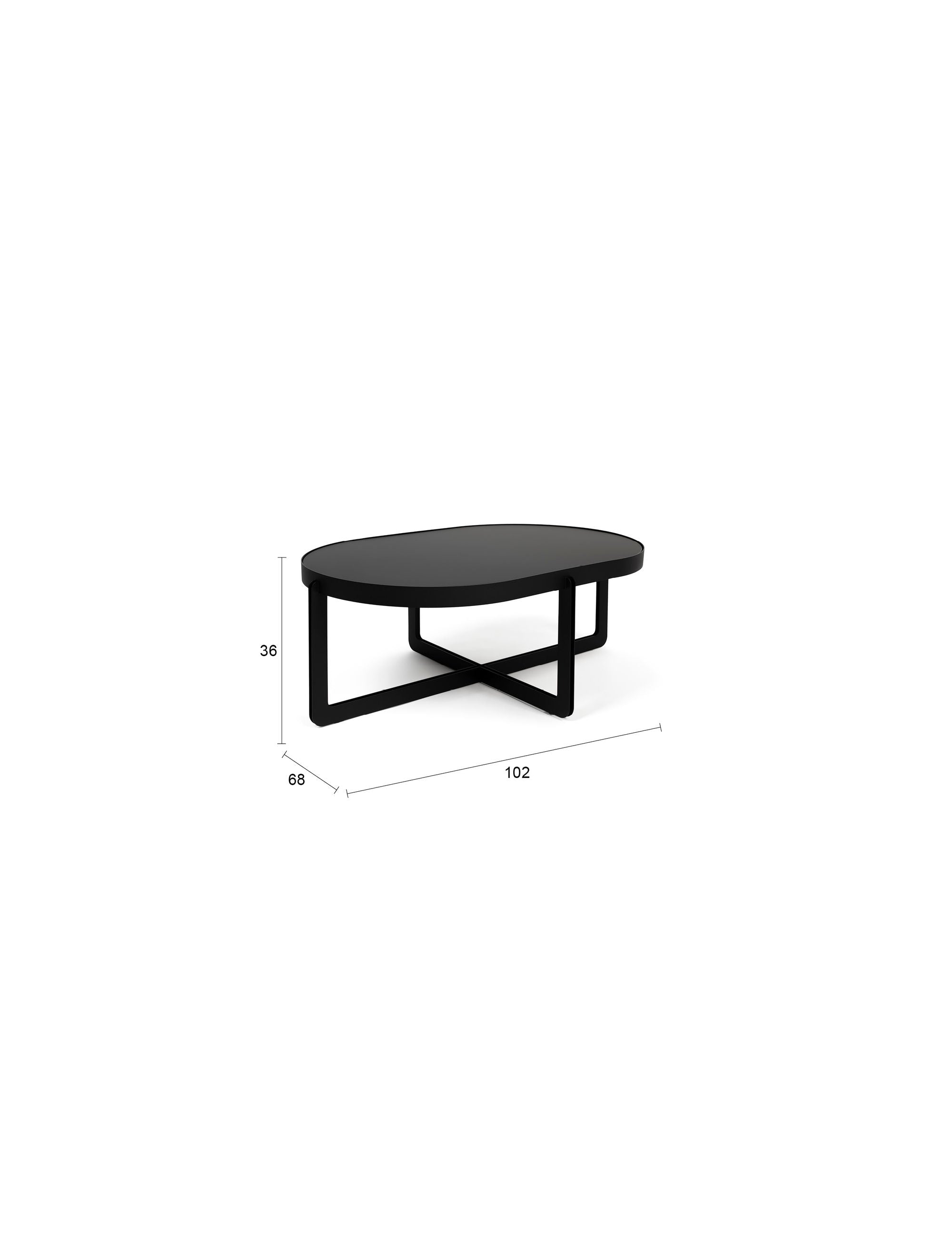 Zuiver Centre Oval Black Coffee Table