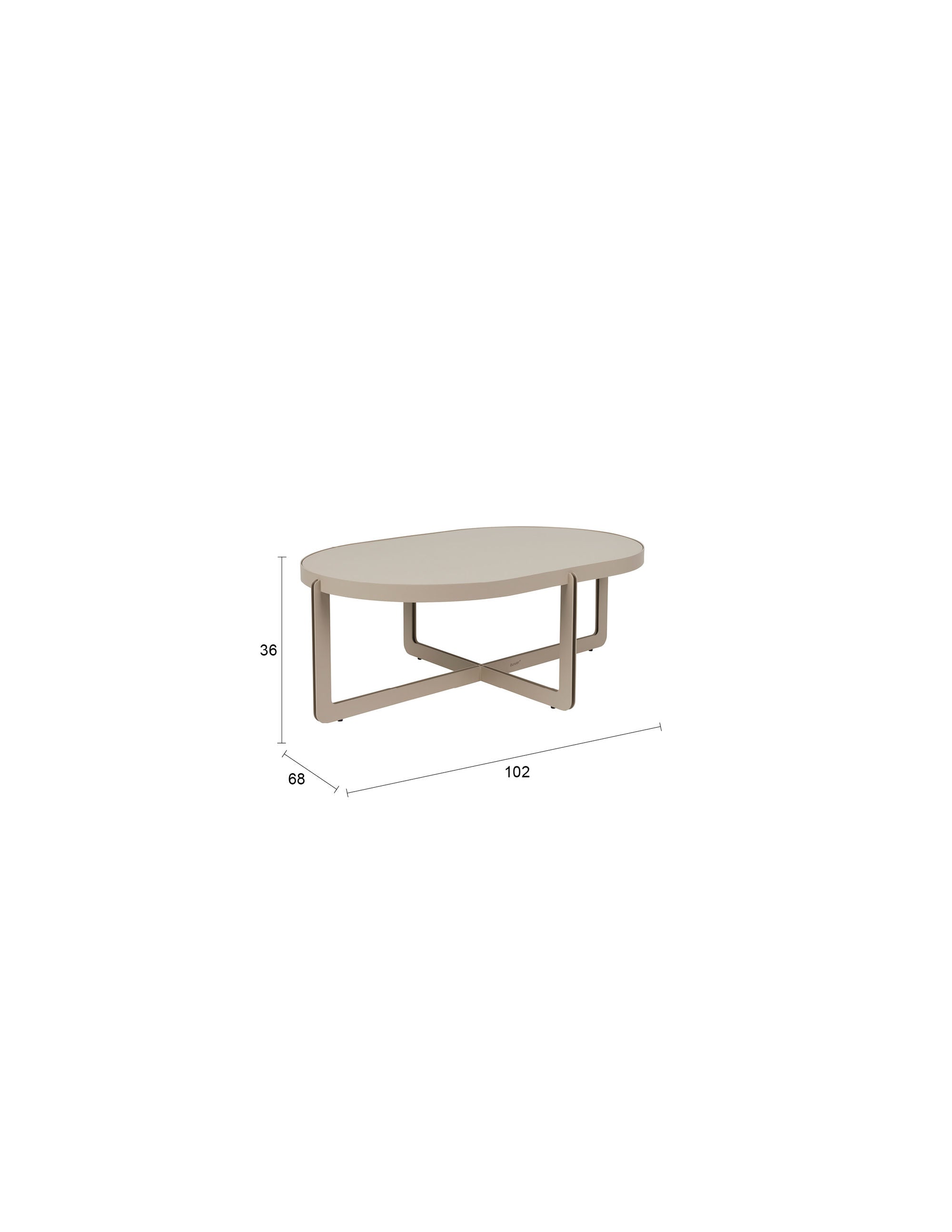 Zuiver Centre Oval Beige Coffee Table