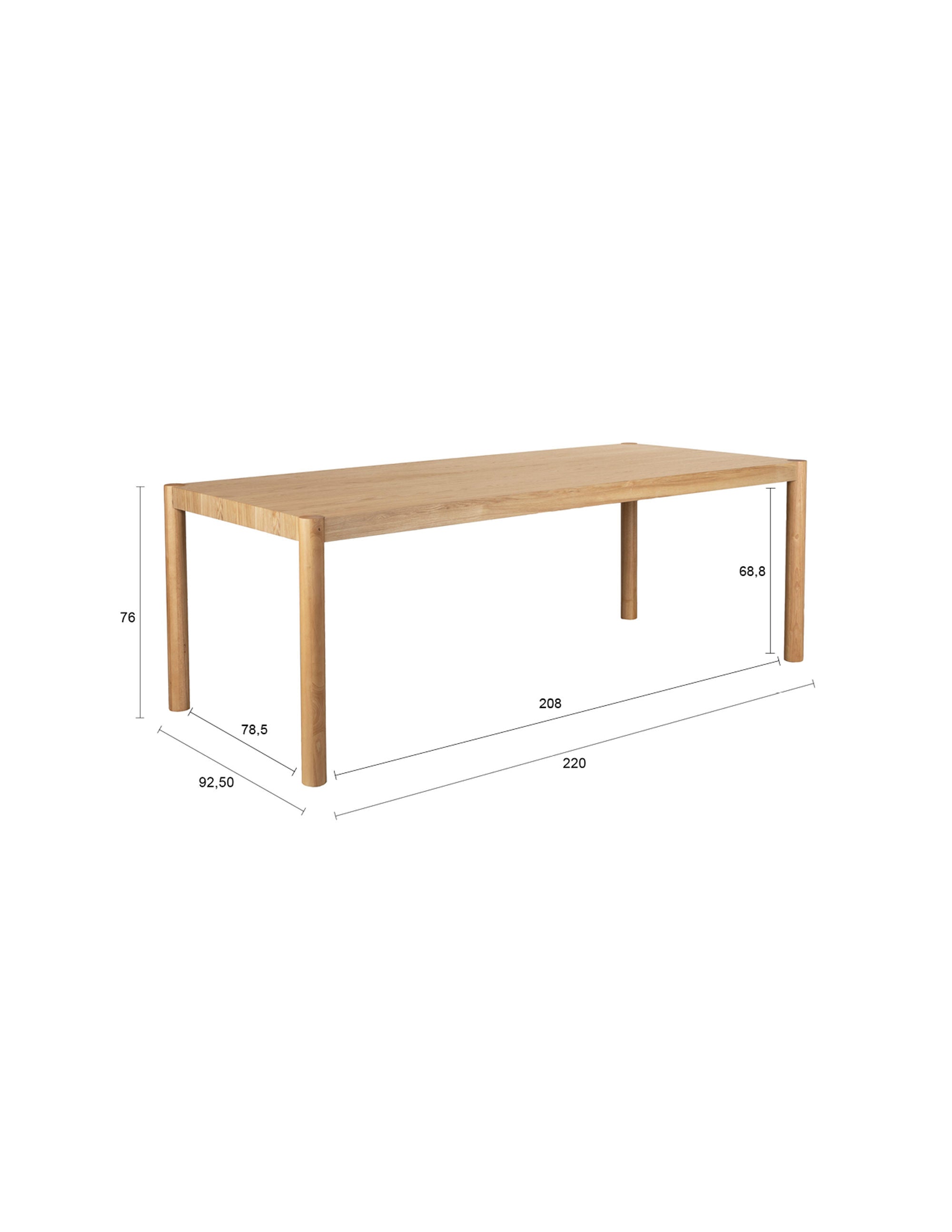 Zuiver Sticks Solid Wood Natural Dining Table 180cm