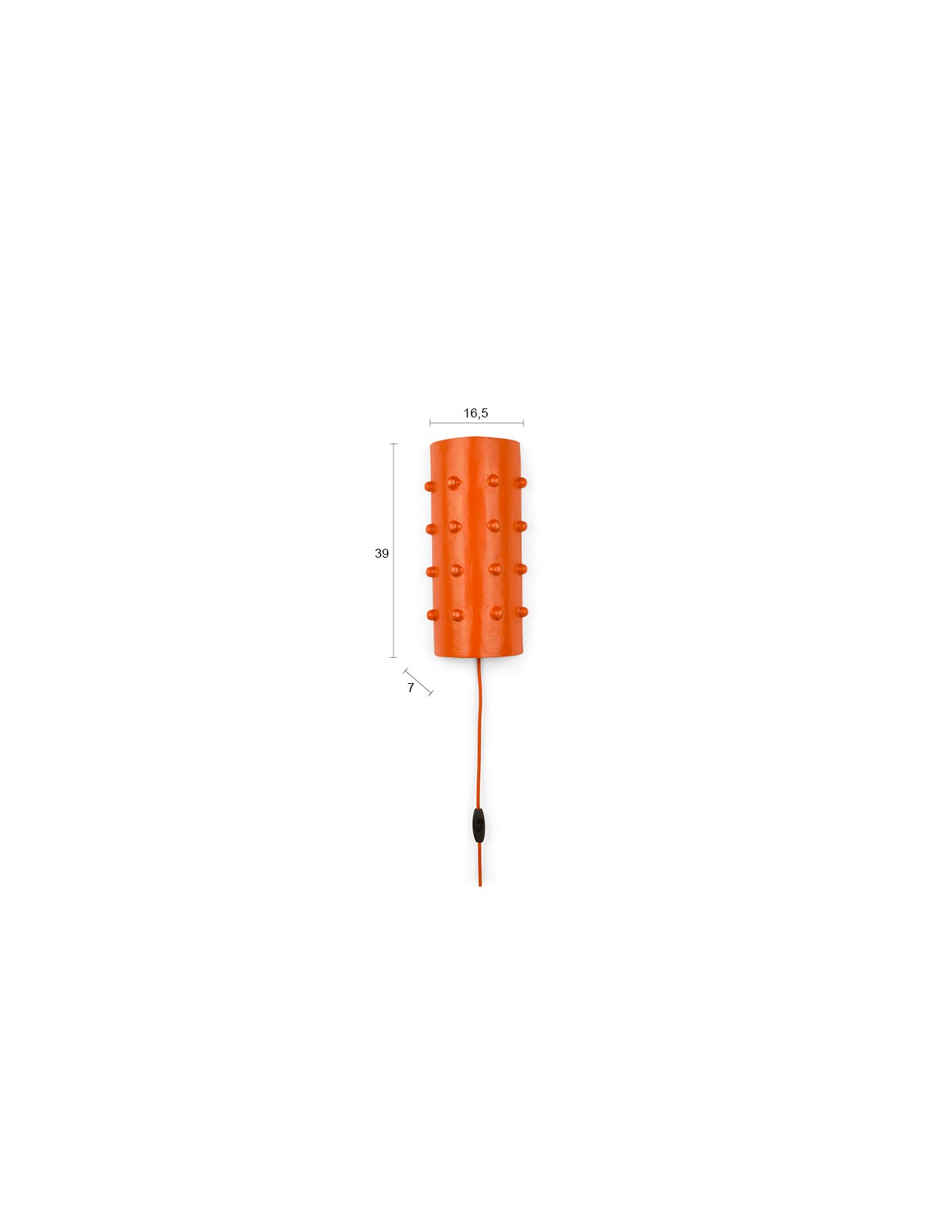 Bold Monkey Pinch Me Bobbled Orange Wall Lamp