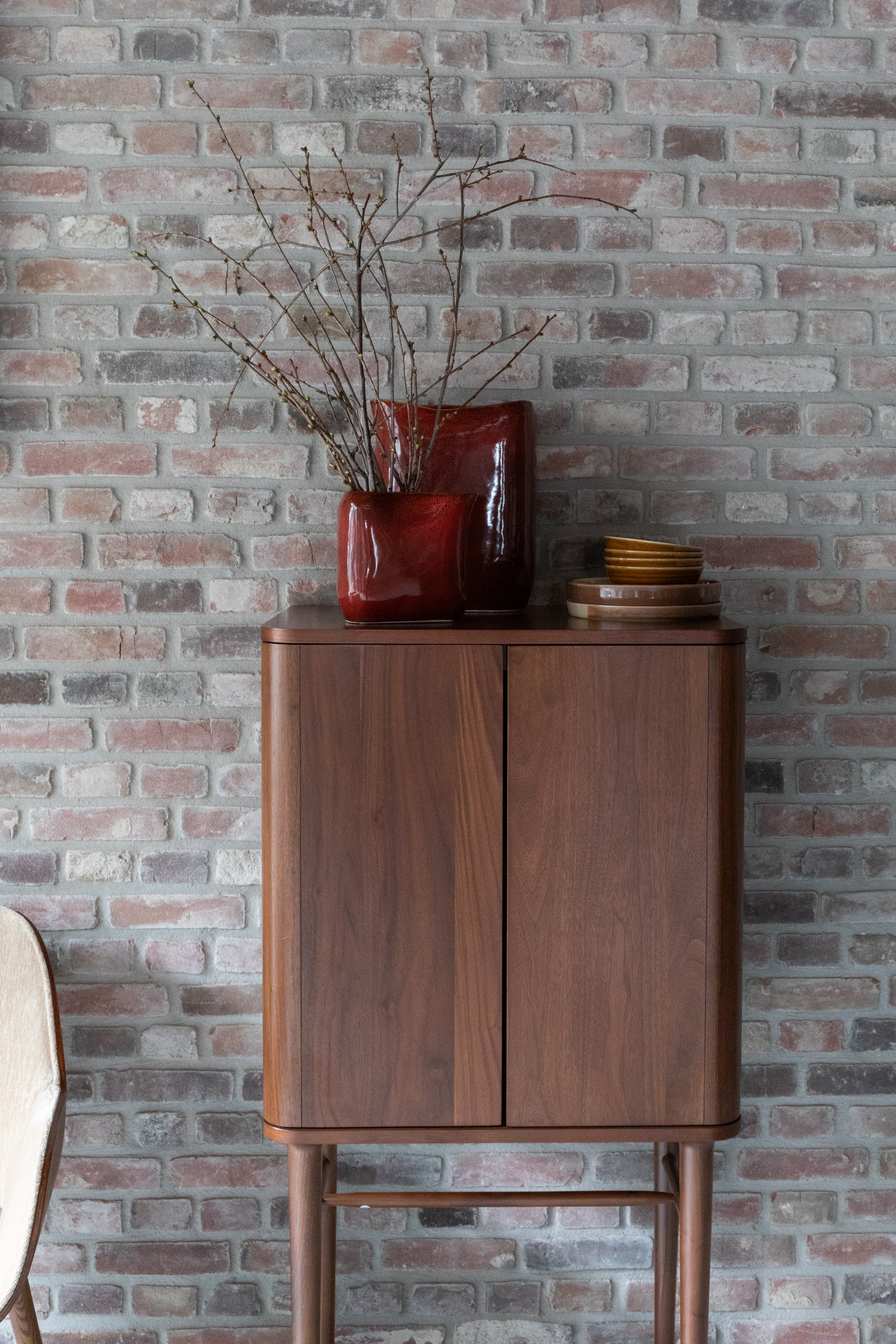 Dutchbone Edna Red Ceramic Vase Medium