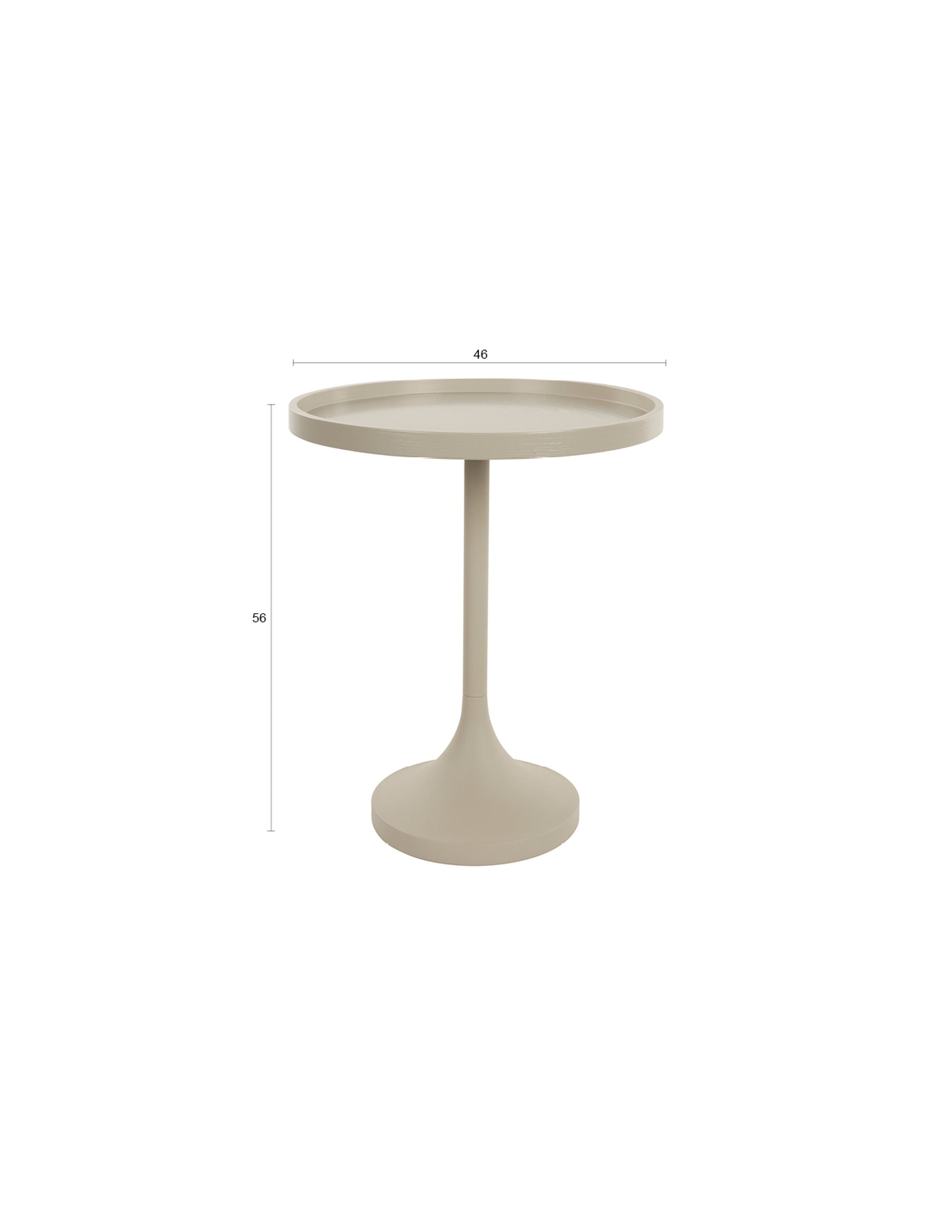 Zuiver Jason Beige Steel Round Side Table