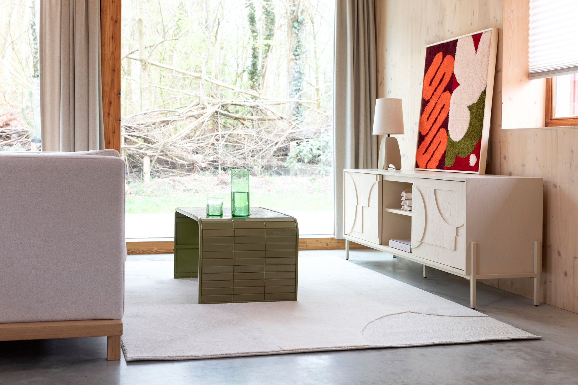 Zuiver Green Tiles Curved Coffee Table