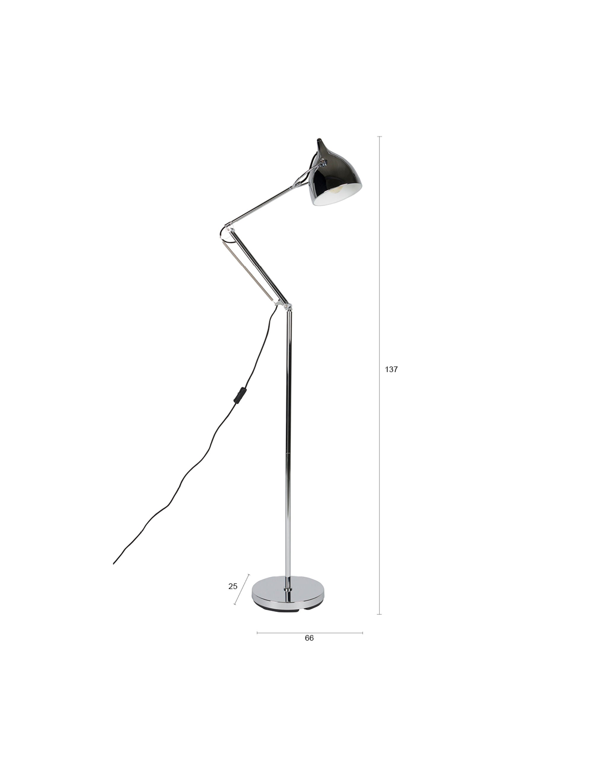 Zuiver Reader Chrome Floor Lamp