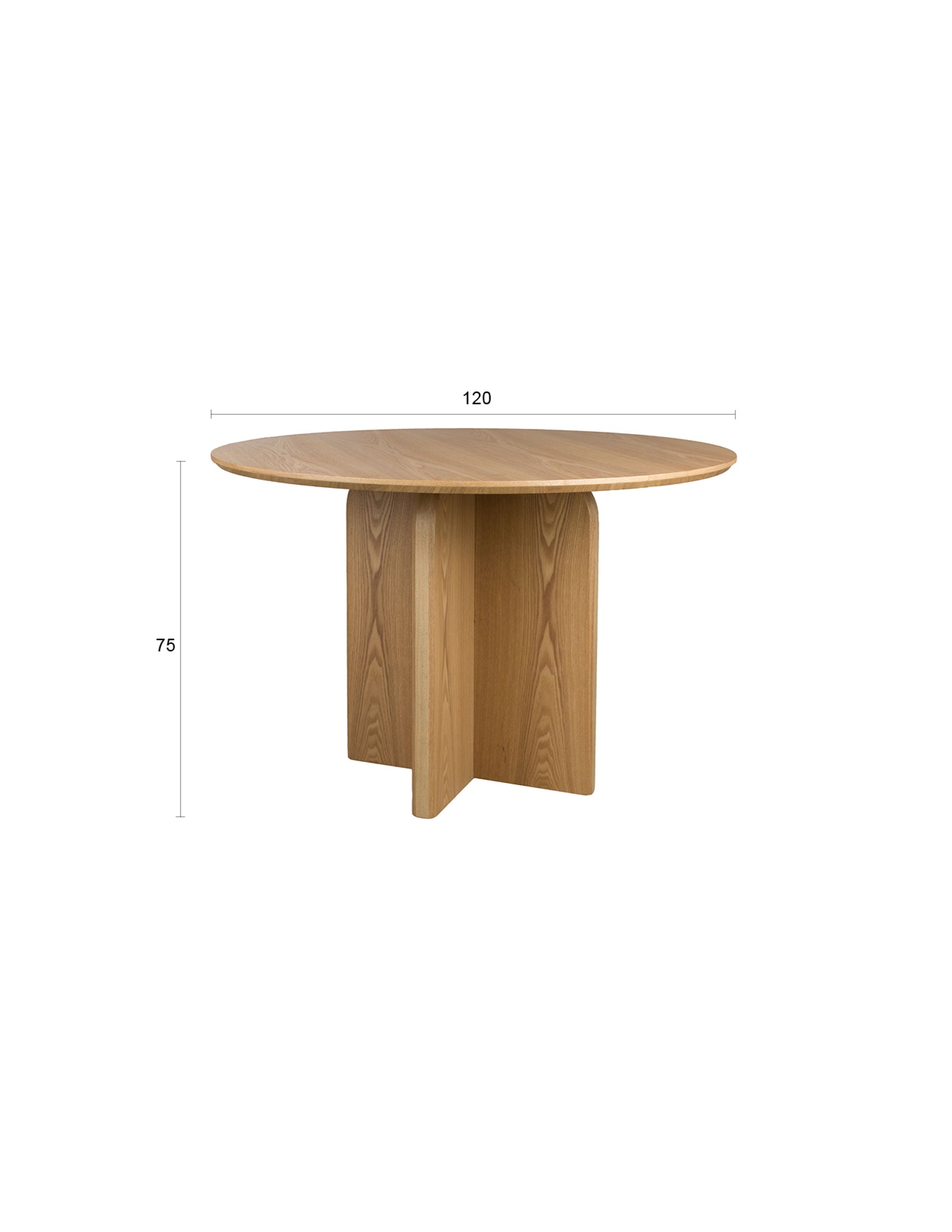 Laurent Natural Wood Round Dining Table
