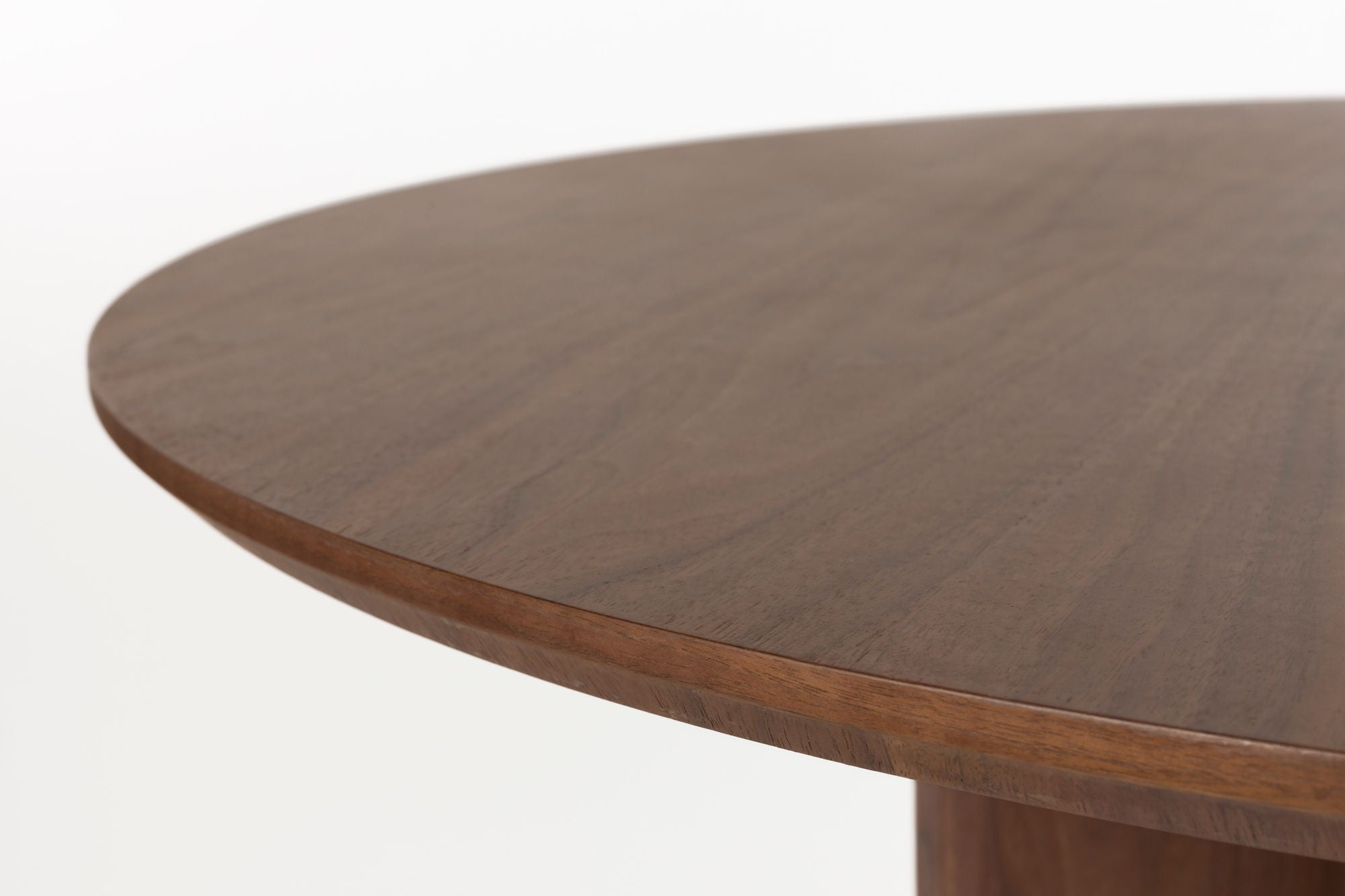Laurent Walnut Brown Wood Round Dining Table
