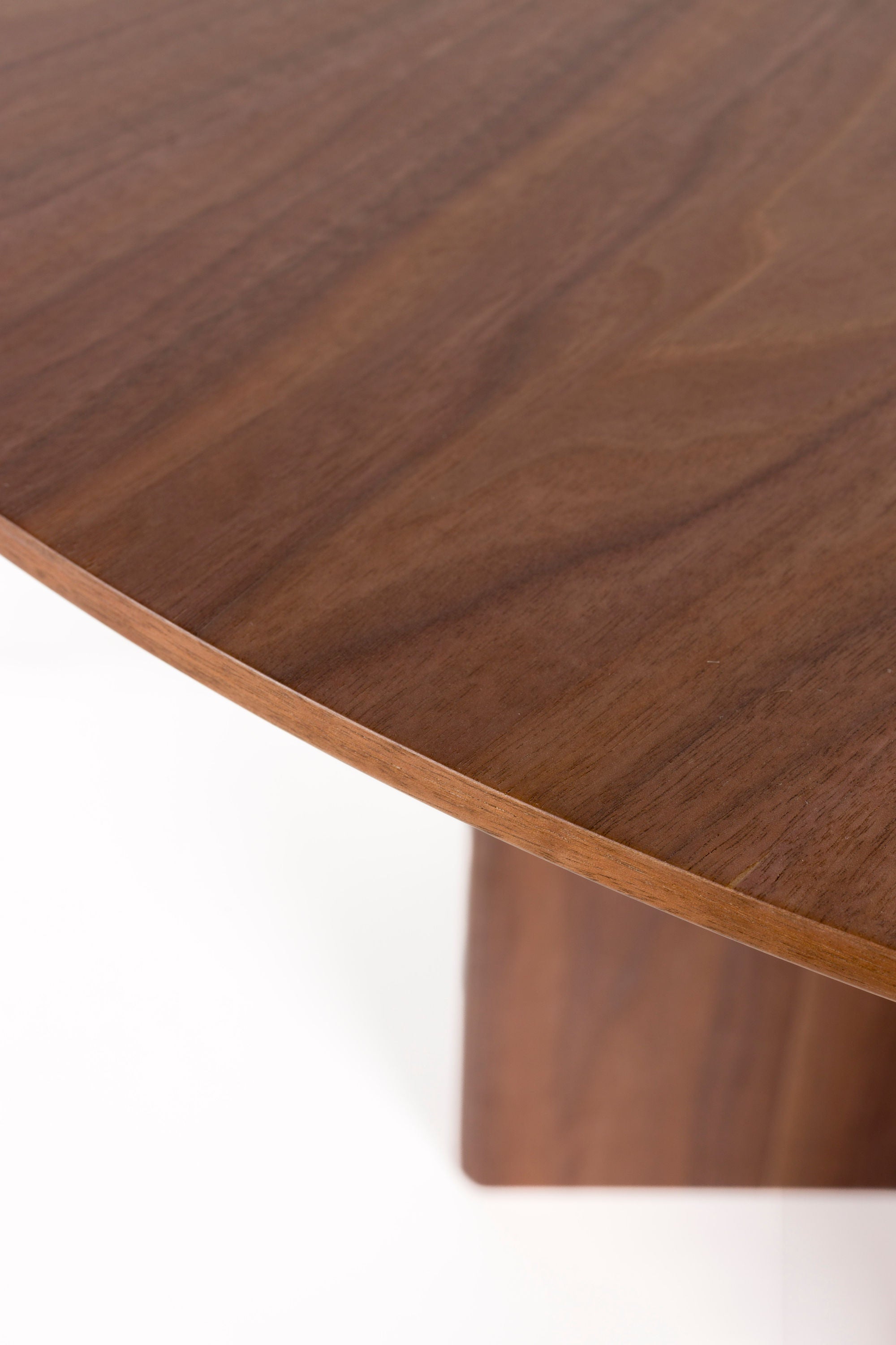 Laurent Walnut Brown Wood Round Dining Table