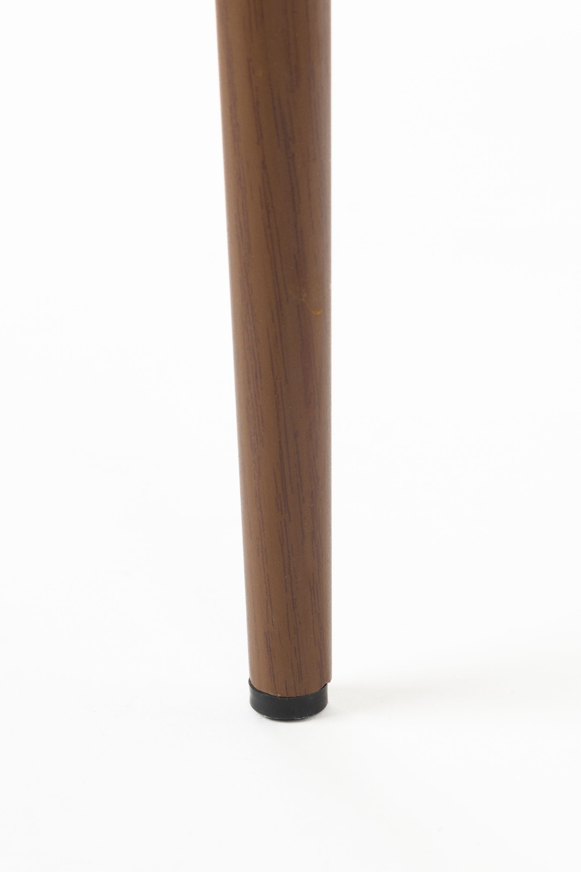 Set of 2 Che Walnut Brown Wood & Natural Rope Curved Dining Chair