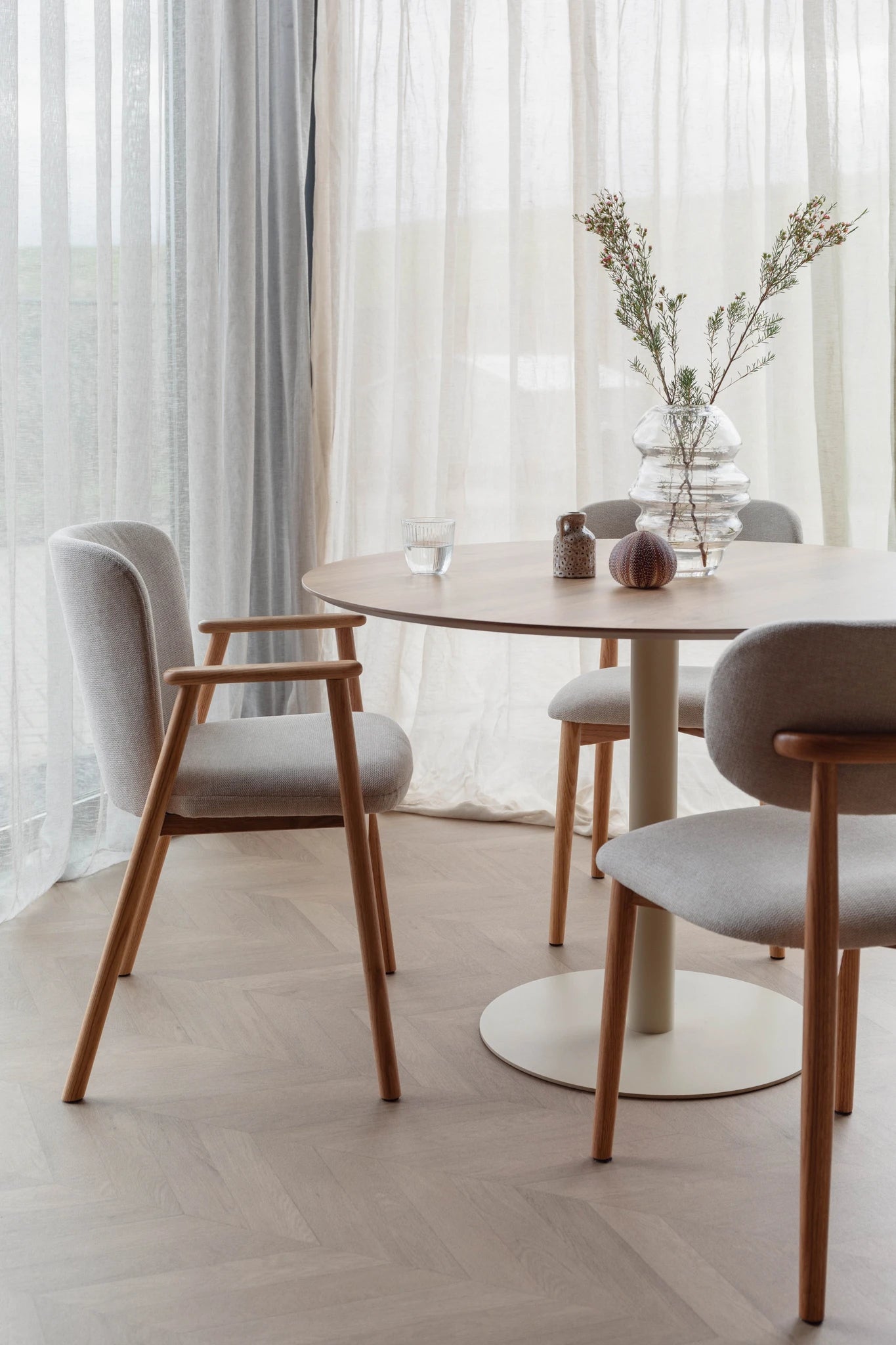 Steven Beige Wood Dining Table