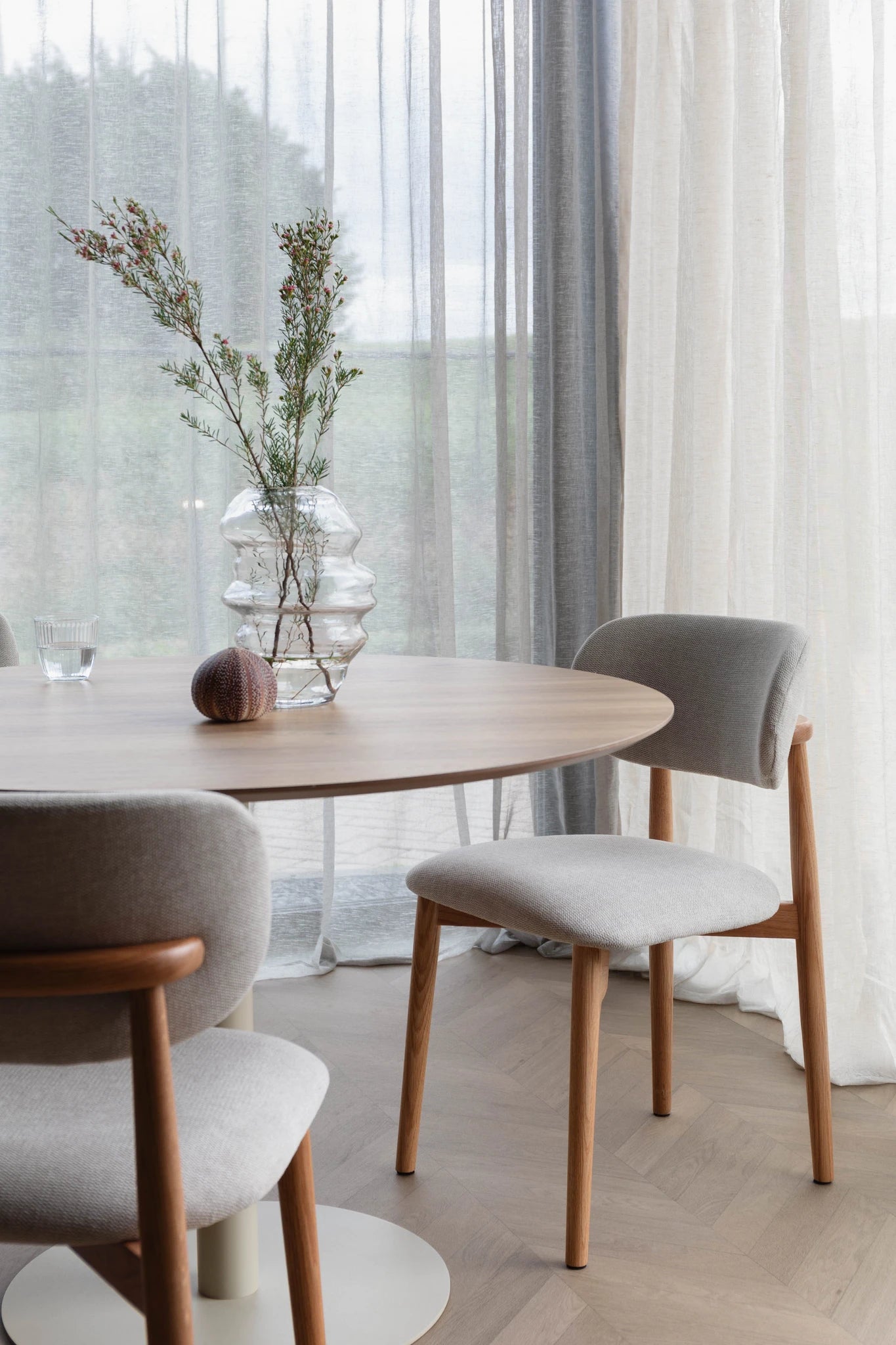 Steven Beige Wood Dining Table