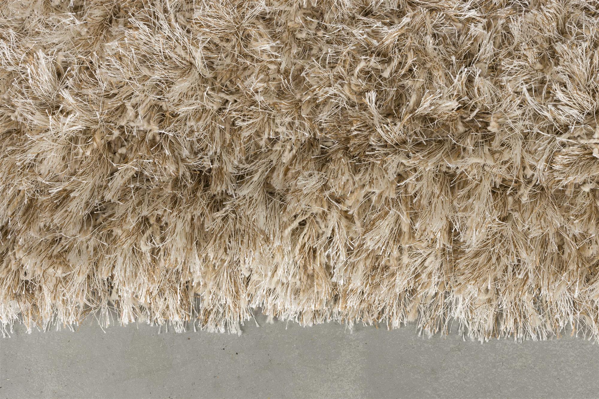 Dutchbone Hairy Beige Wool Rug 200 x 290 cm