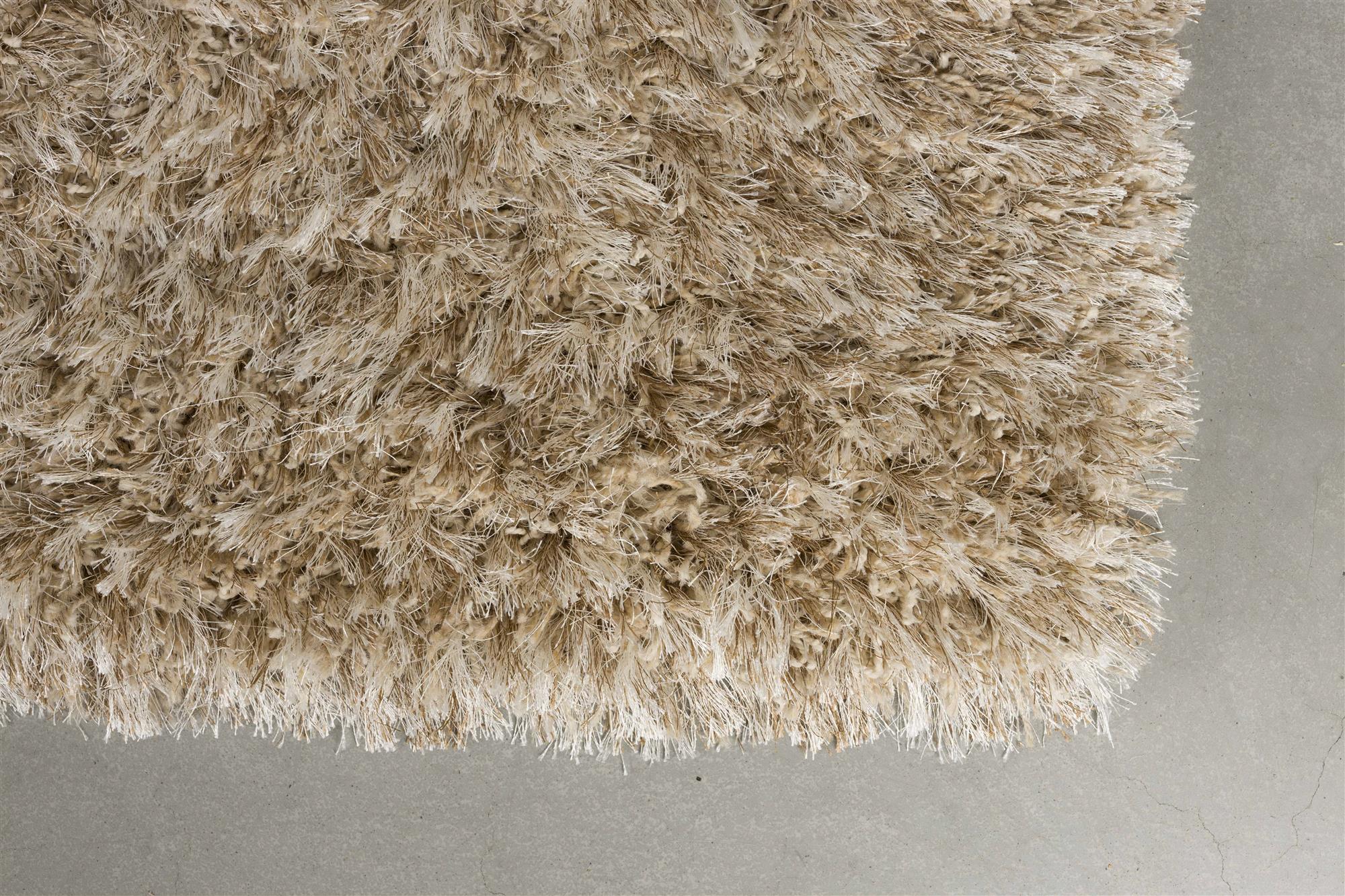 Dutchbone Hairy Beige Wool Rug 200 x 290 cm