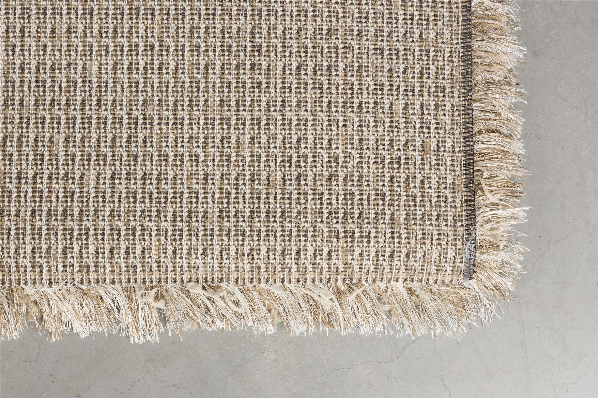 Dutchbone Hairy Beige Wool Rug 200 x 290 cm
