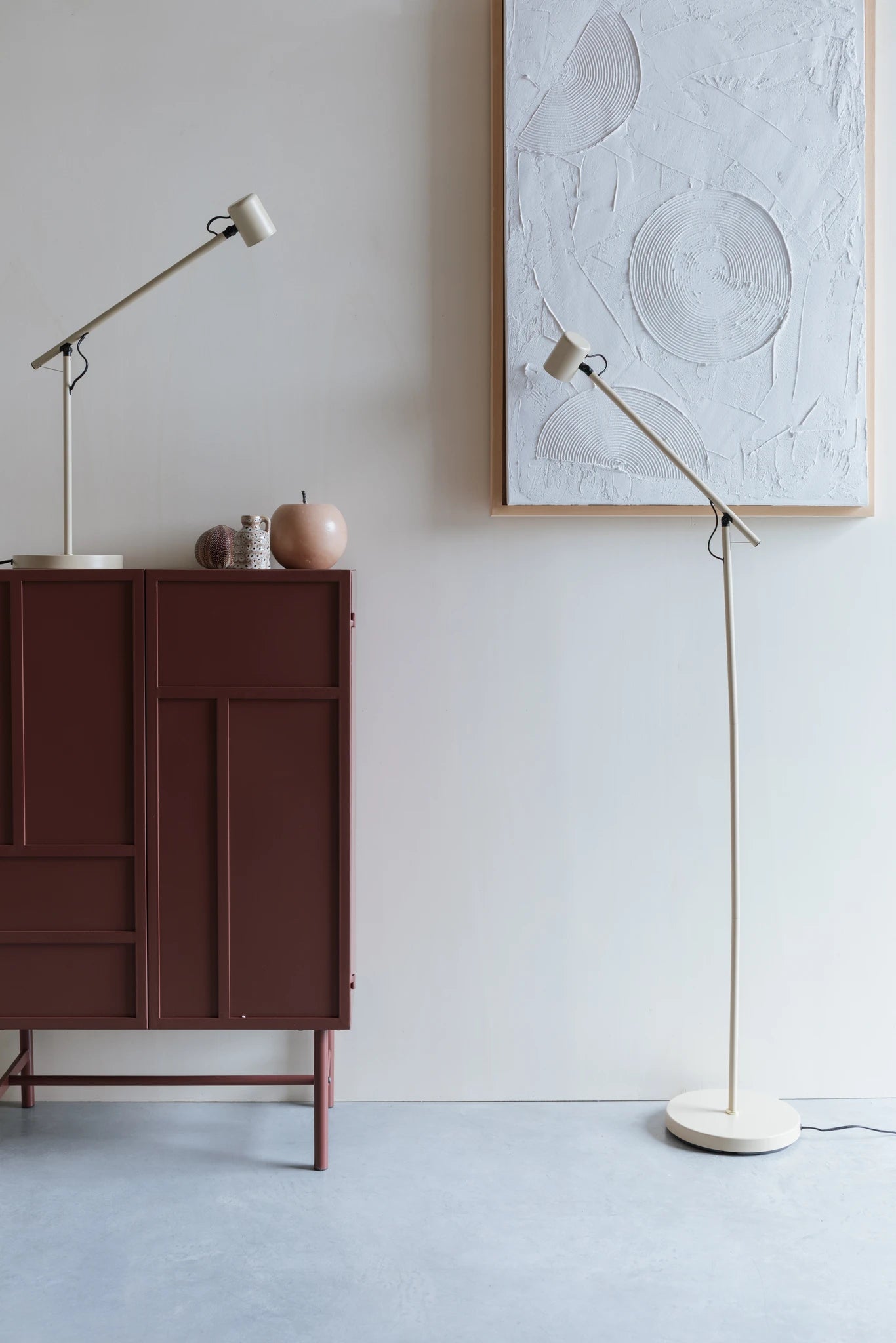 Aero Beige Iron Floor Lamp
