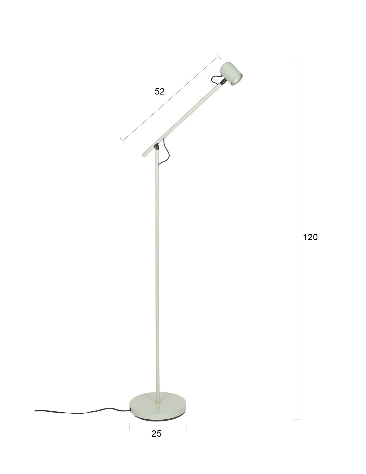Aero Green Iron Floor Lamp