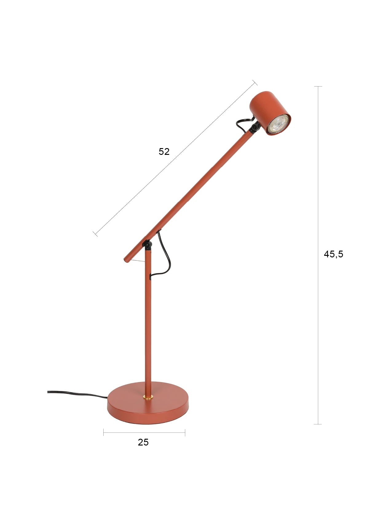 Aero Red Iron Table Lamp
