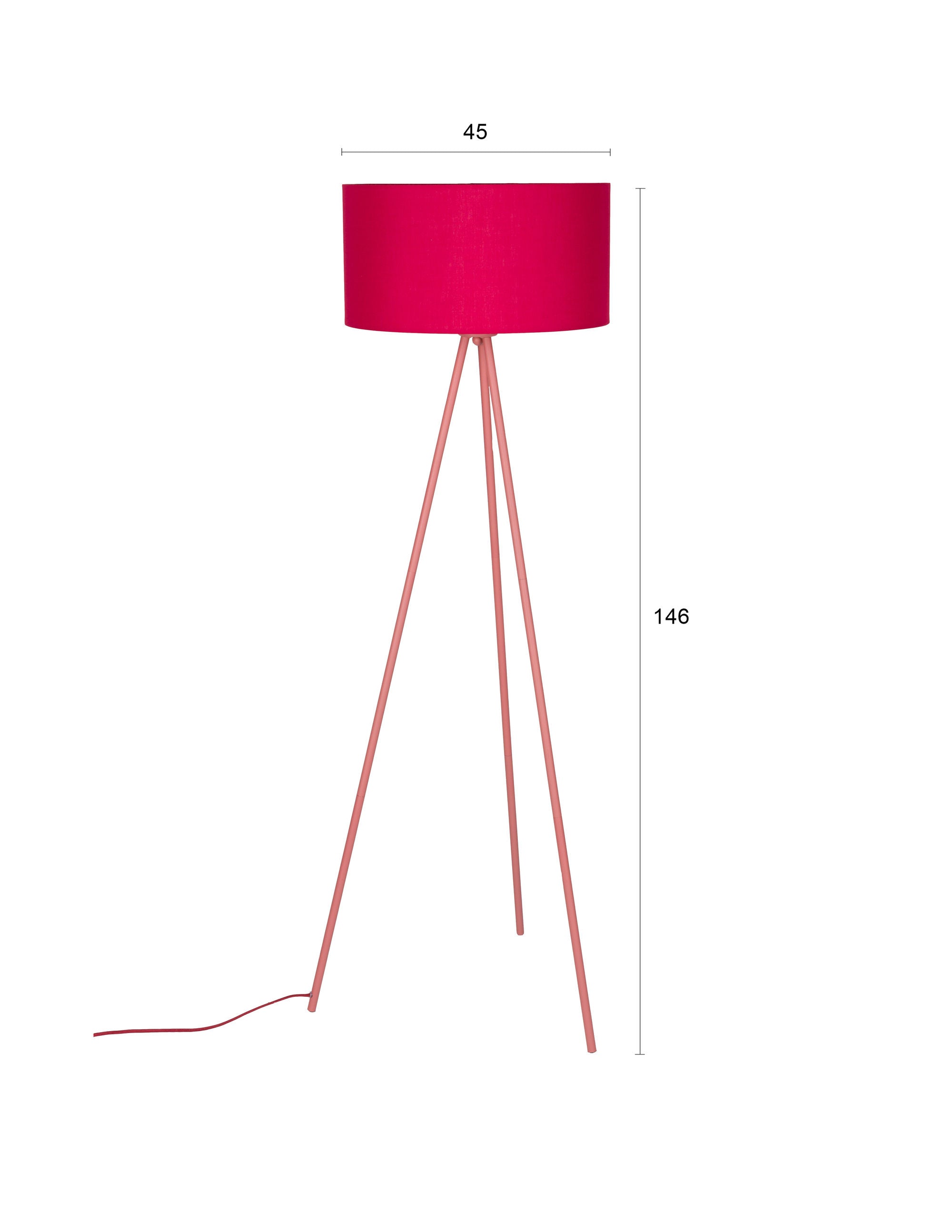 Susie Red Tripod Floor Lamp