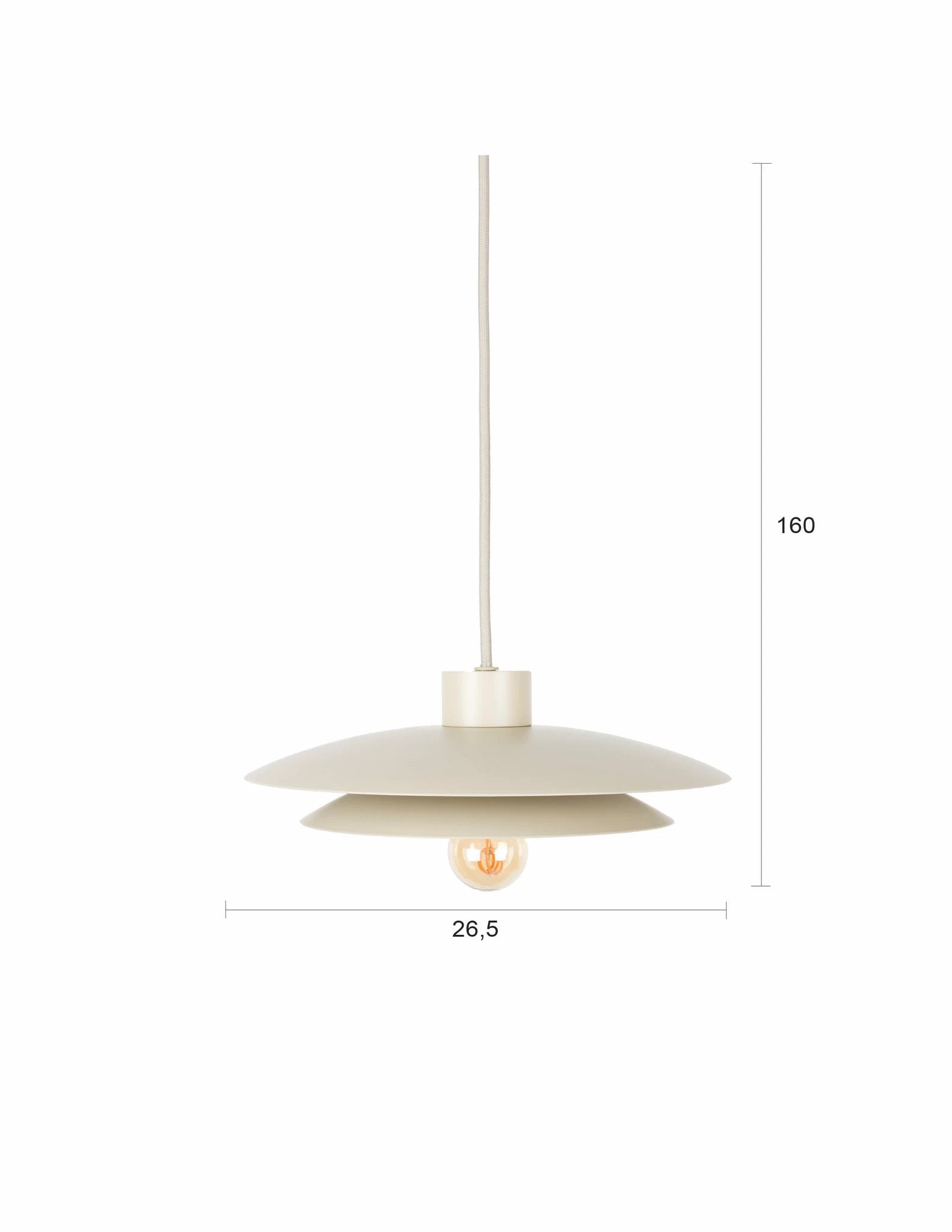 Wubbo Beige Iron Pendant Light