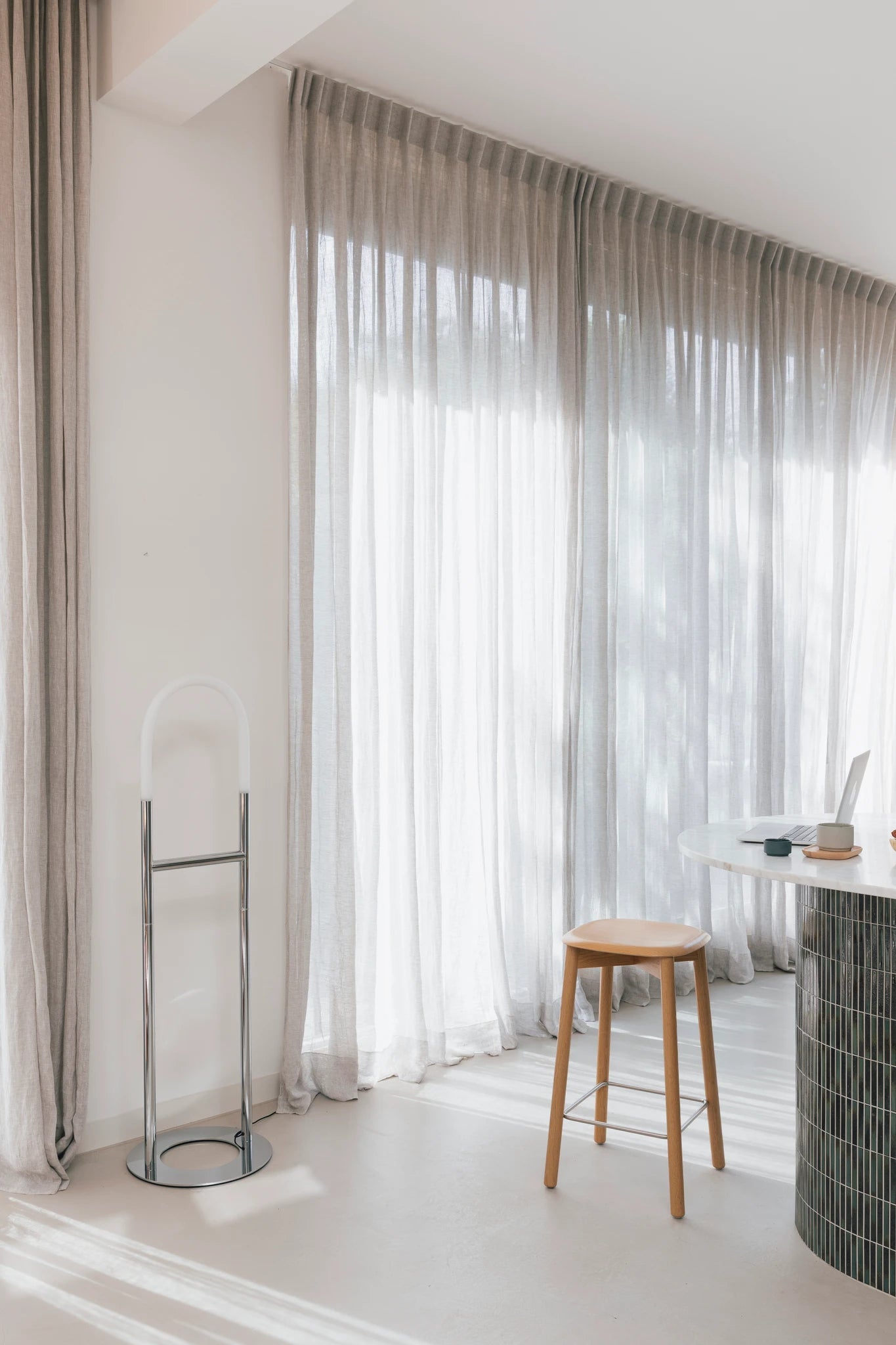 Zuiver Arch Chrome Silver Iron Floor Lamp