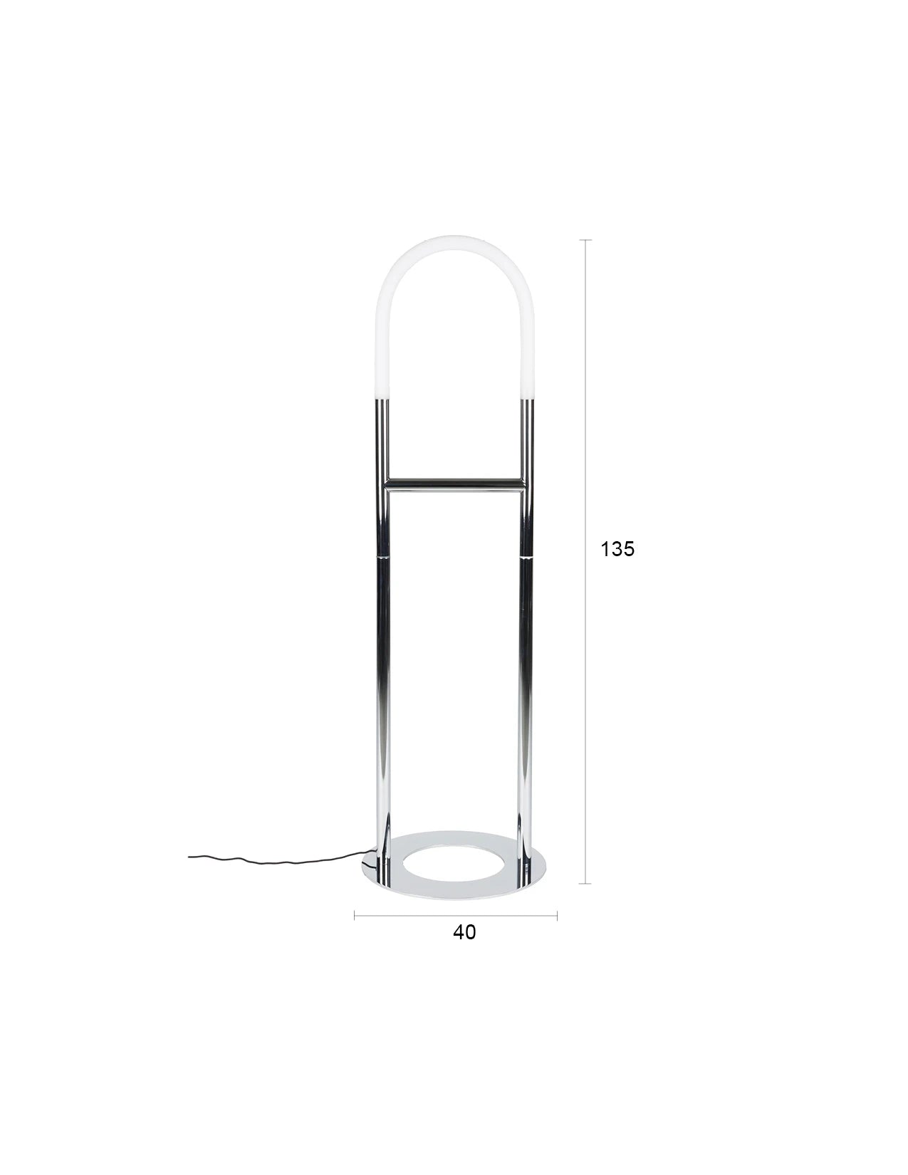 Zuiver Arch Chrome Silver Iron Floor Lamp