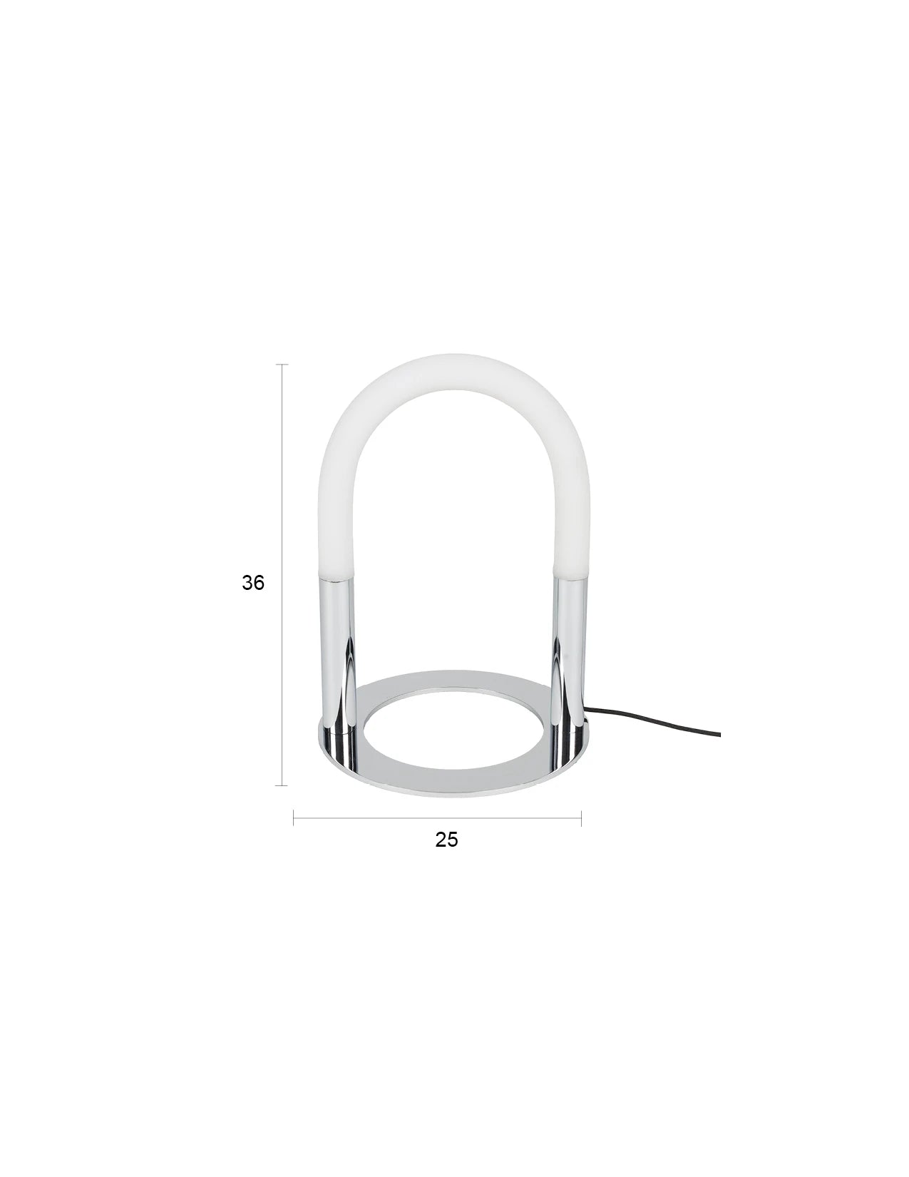 Zuiver Arch Chrome Silver Iron Table Lamp