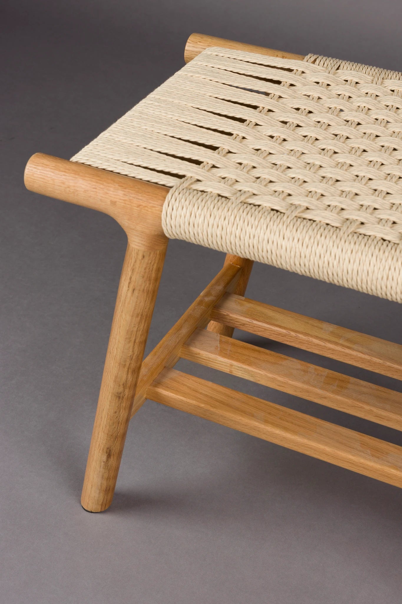 Dutchbone Kintaro Natural Brown Acacia Wood Bar Stool