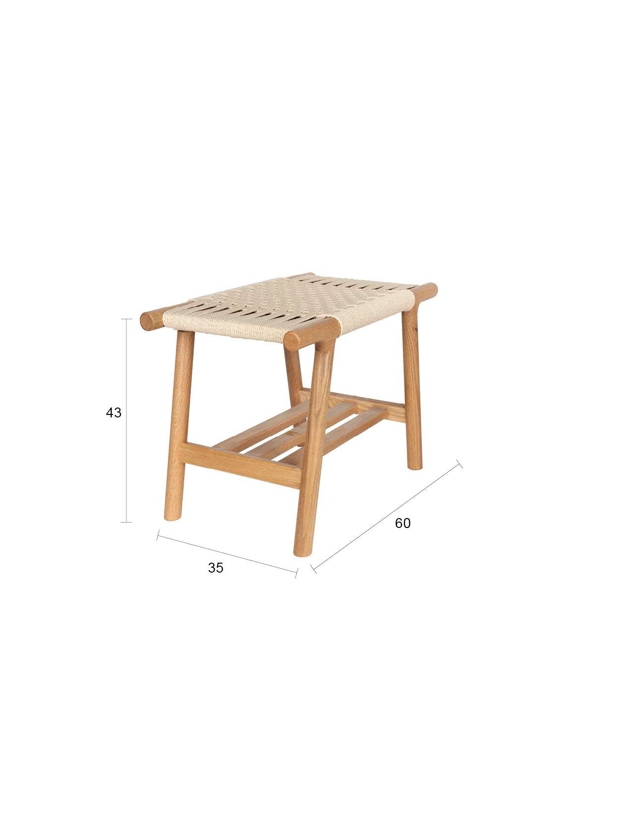 Dutchbone Kintaro Natural Brown Acacia Wood Bar Stool