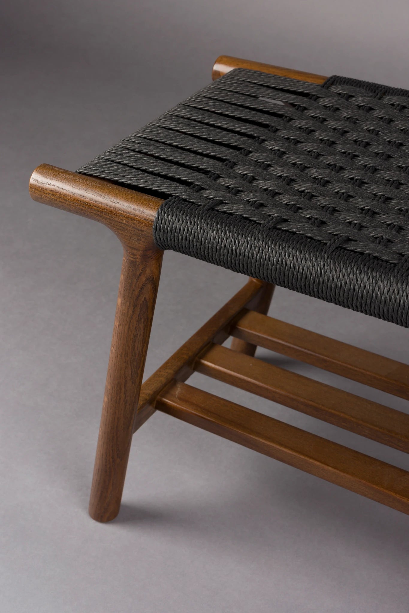 Dutchbone Kintaro Walnut Brown Acacia Wood Bar Stool