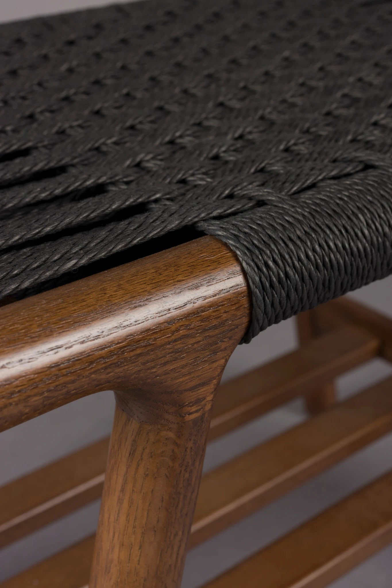 Dutchbone Kintaro Walnut Brown Acacia Wood Bar Stool